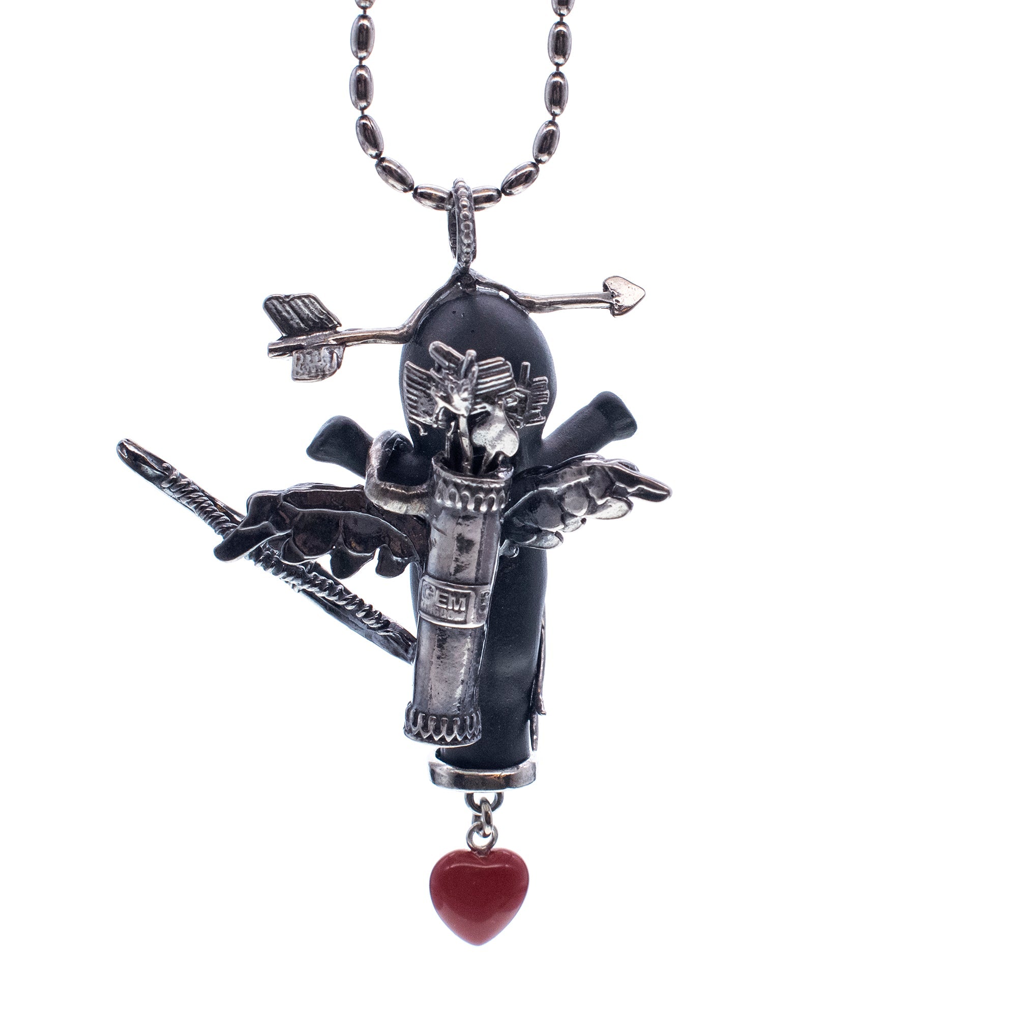 Amor Black And Silver Necklace – Sterling Silver – Gem Kingdom