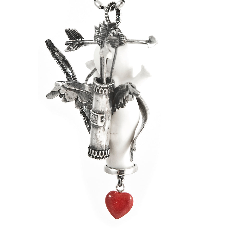 Amor White And Silver Necklace – Sterling Silver – Gem Kingdom