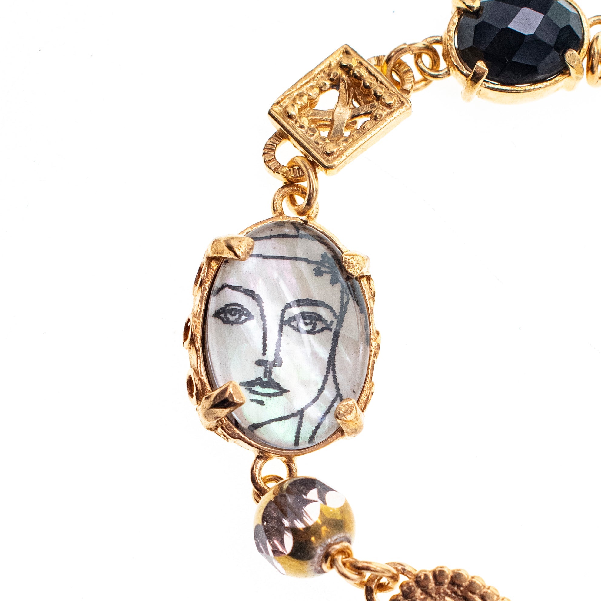 Picasso Charm Bracelet – Gold Plated – Gem Kingdom
