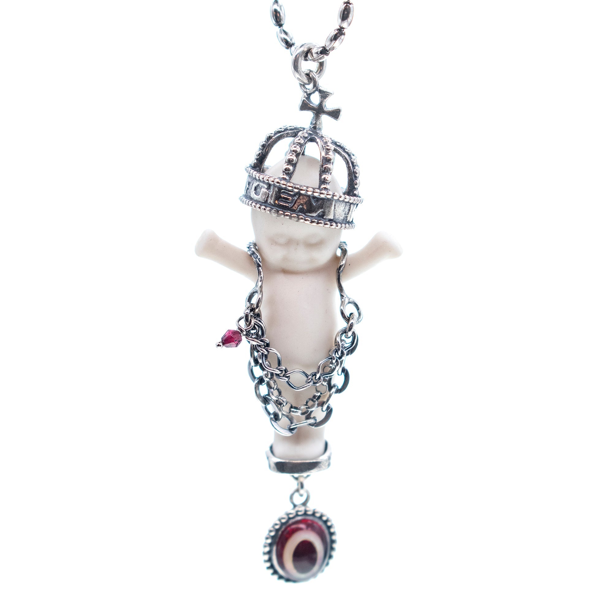 Gem Baby White And Silver Necklace – Sterling Silver – Gem Kingdom