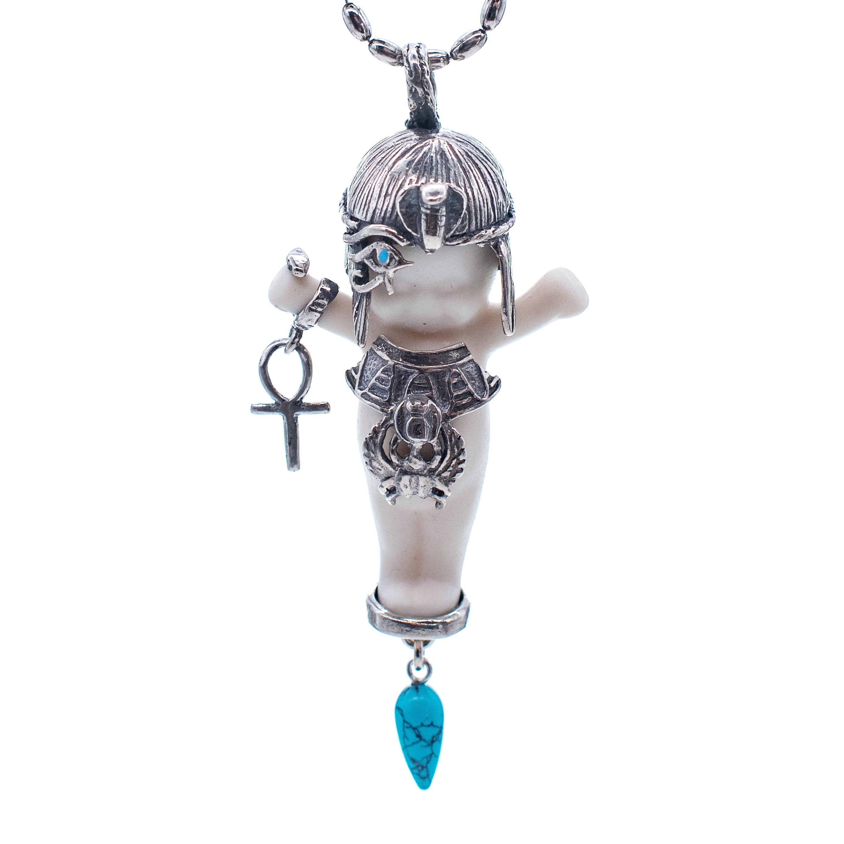 Cleo White And Silver Necklace – Sterling Silver – Gem Kingdom