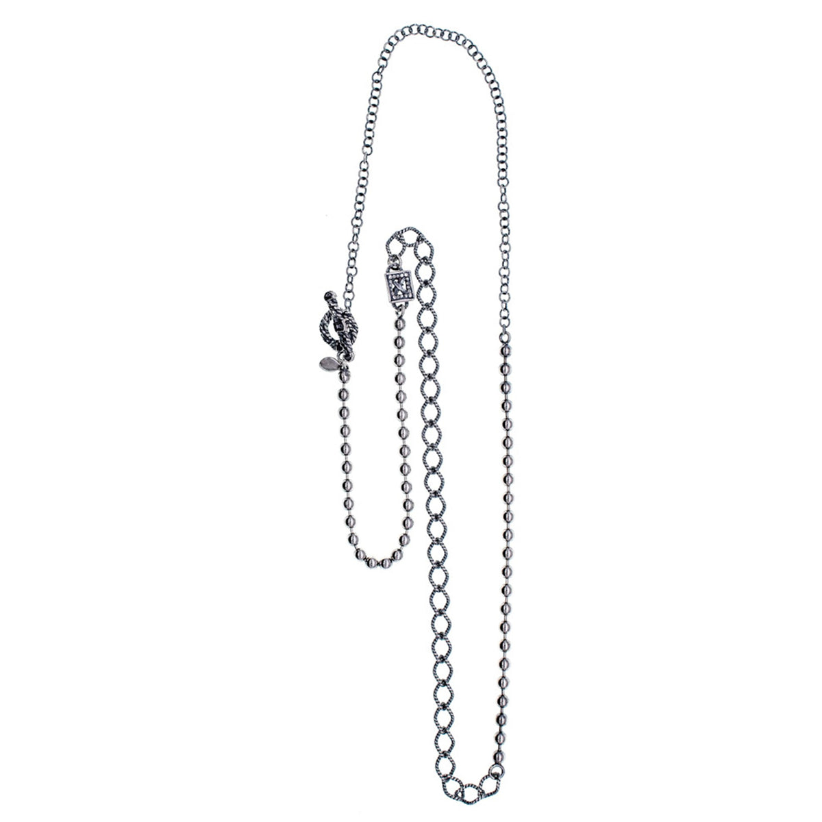 Mixed Link Silver Necklace – Sterling Silver – Gem Kingdom