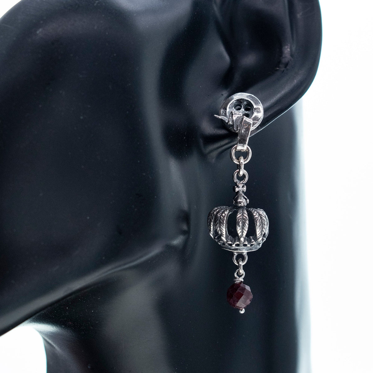 Rebel Rebel Crown Earrings – Sterling Silver – Gem Kingdom