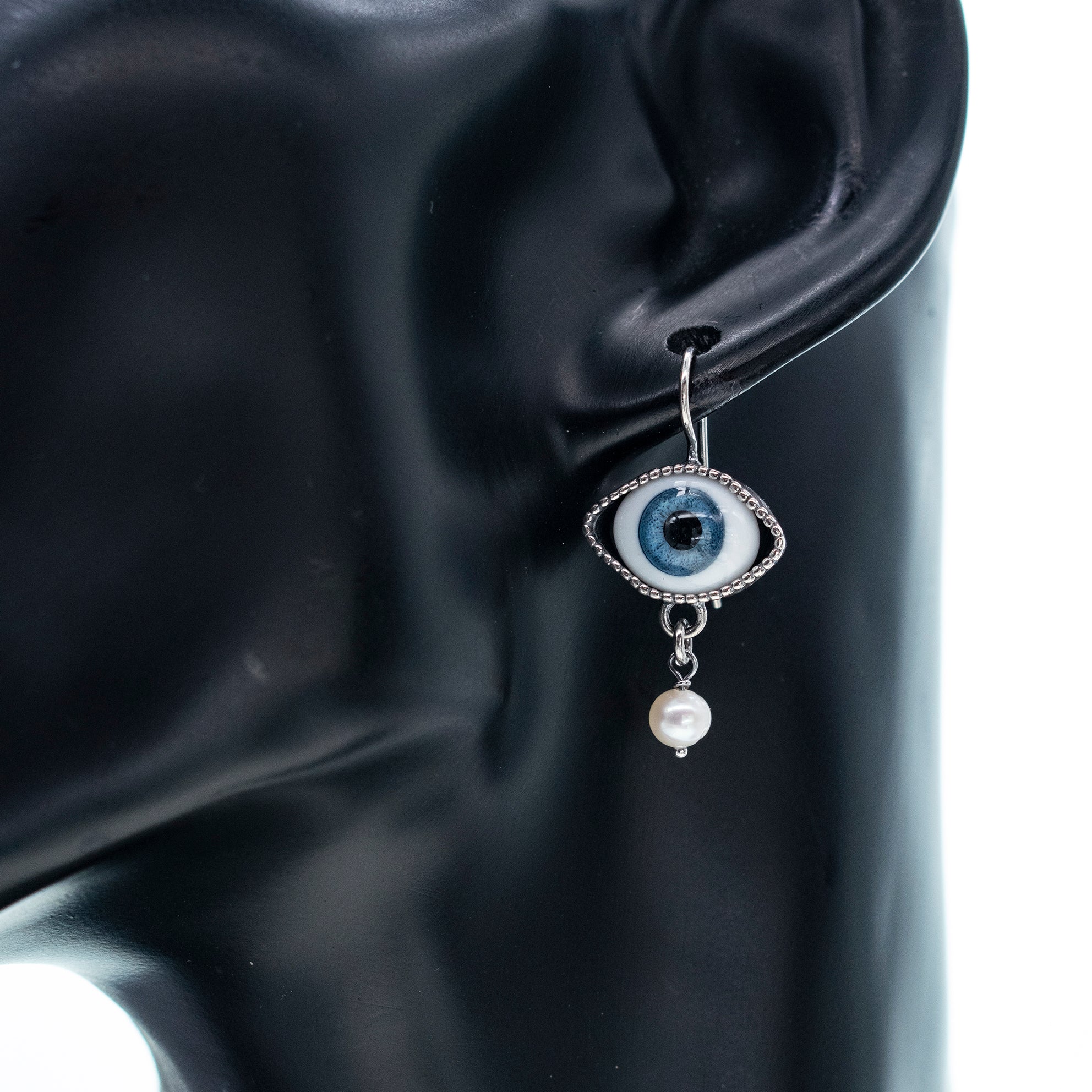 Eye Love You Blue Eye Earrings – Sterling Silver – Gem Kingdom