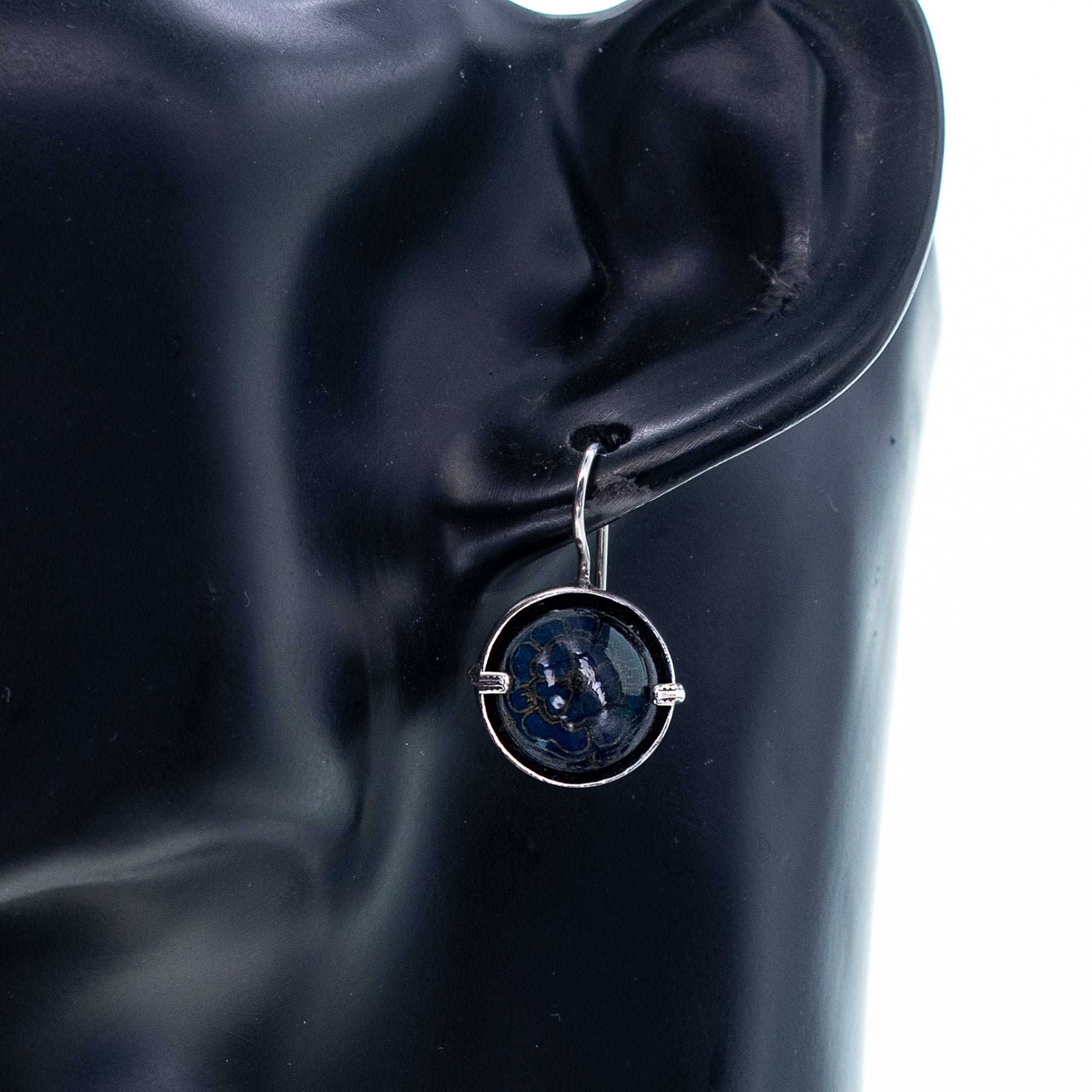 Dark Rose Earrings – Sterling Silver – Gem Kingdom