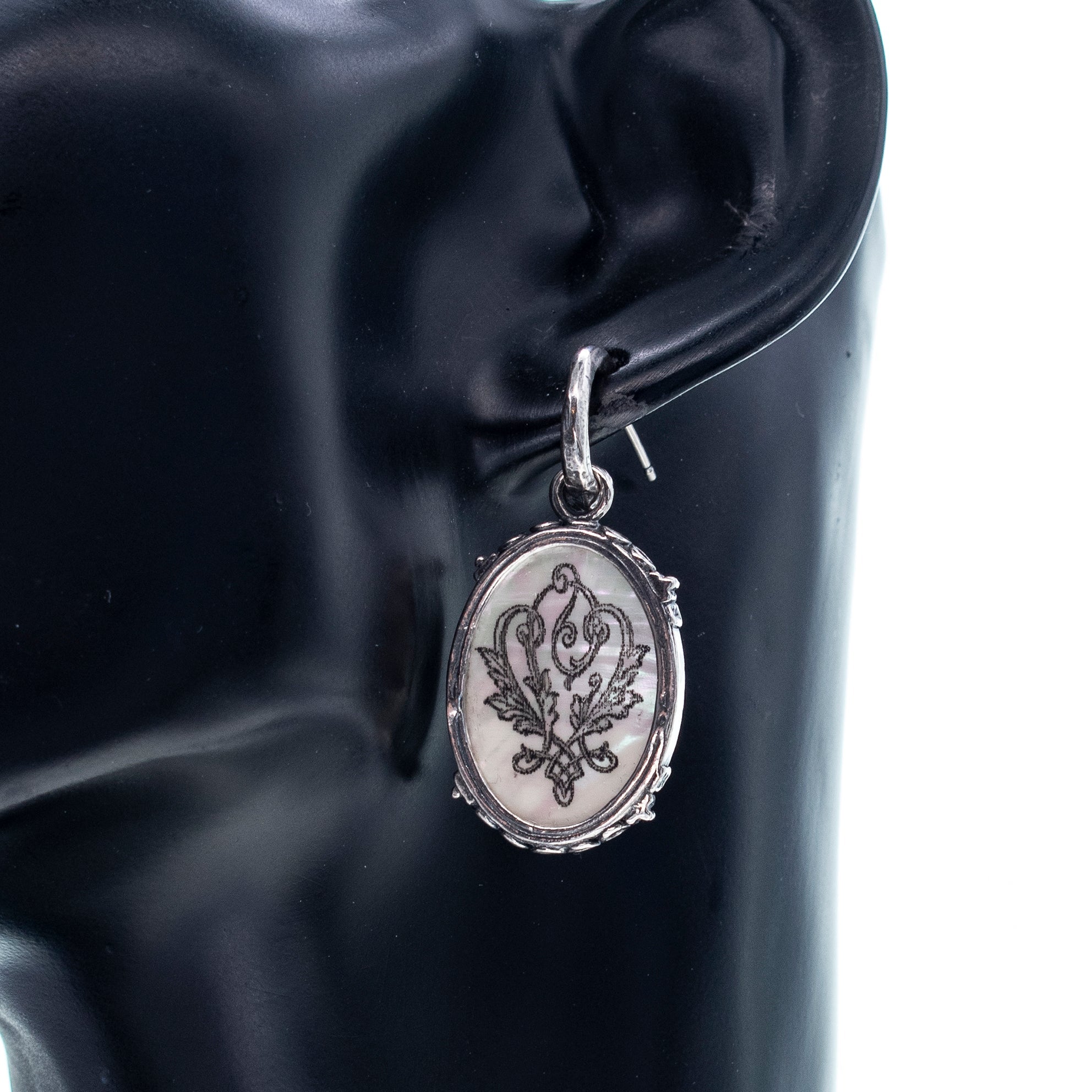 White Mother Of Pearl Drop Earrings – Sterling Silver – Gem Kingdom