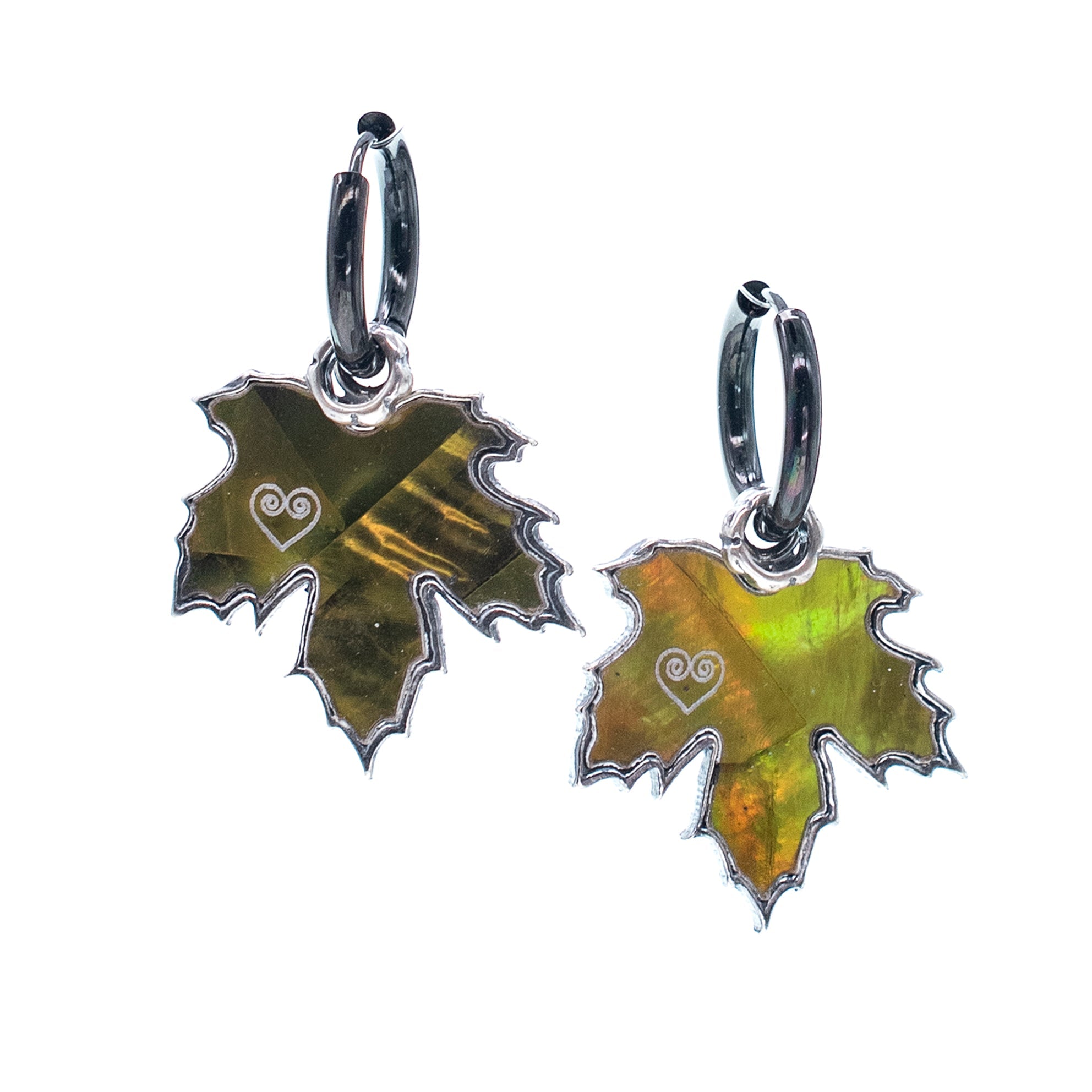 Green Leaf Earrings – Sterling Silver – Gem Kingdom