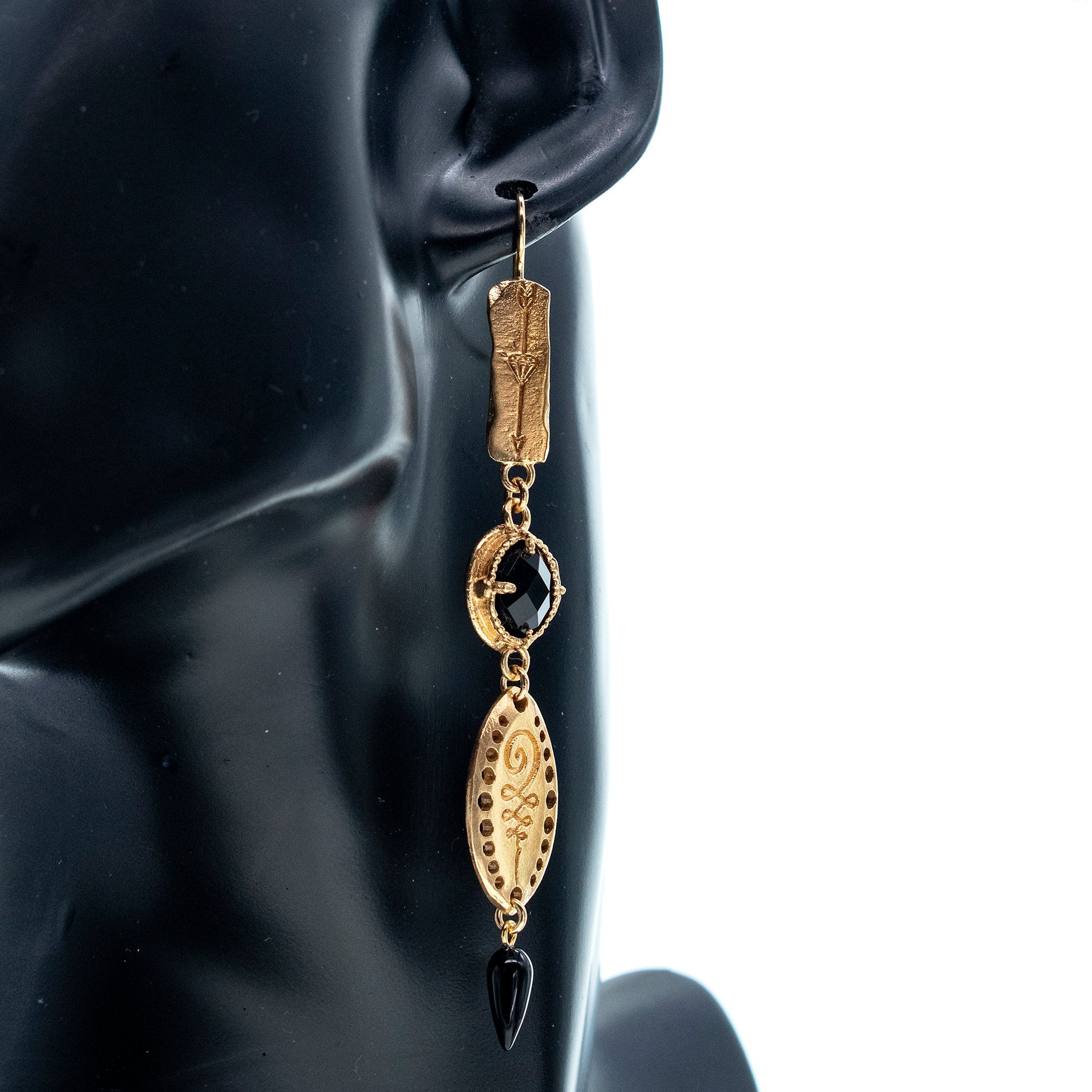 Tiered Charm Drop Earrings