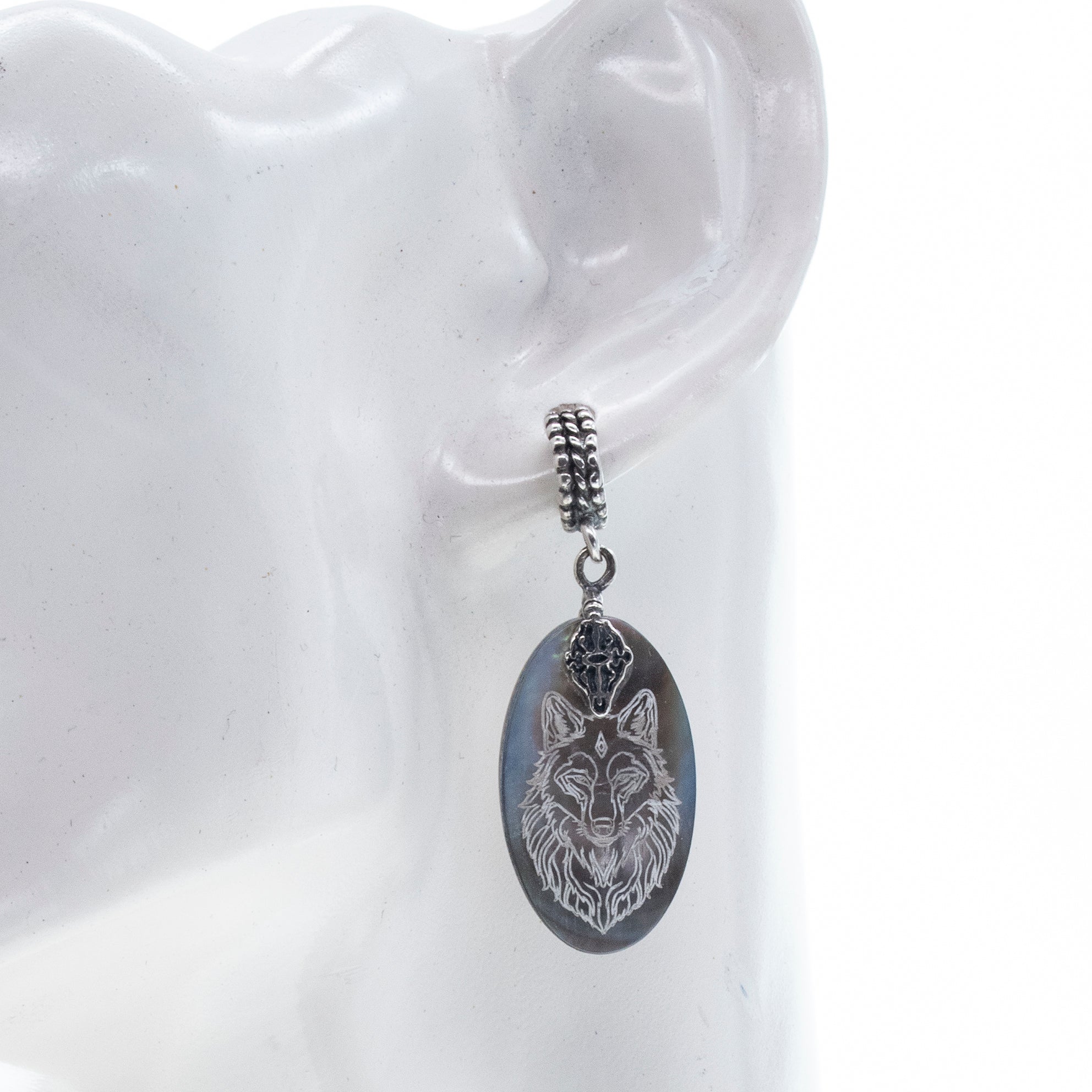 Wolf And Owl Earrings – Sterling Silver – Gem Kingdom
