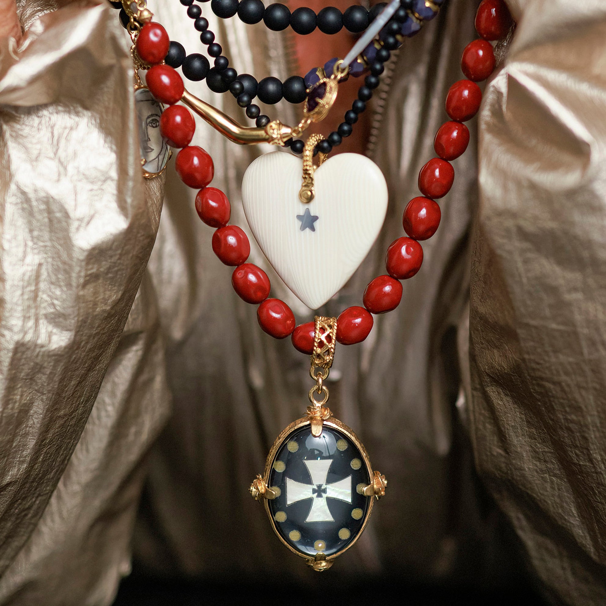 Onyx KralenKetting Hart