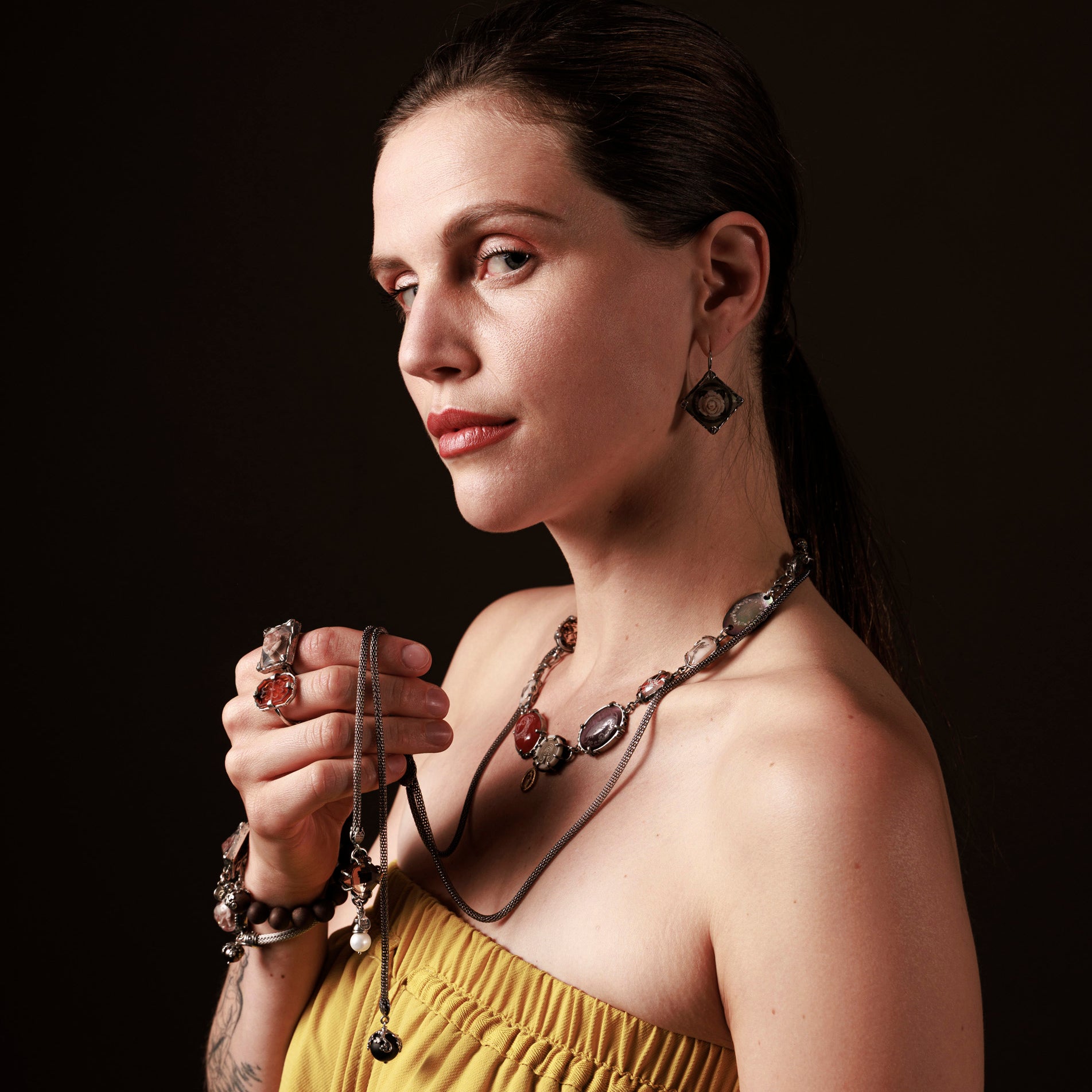Multi-Stone Intaglio Necklace