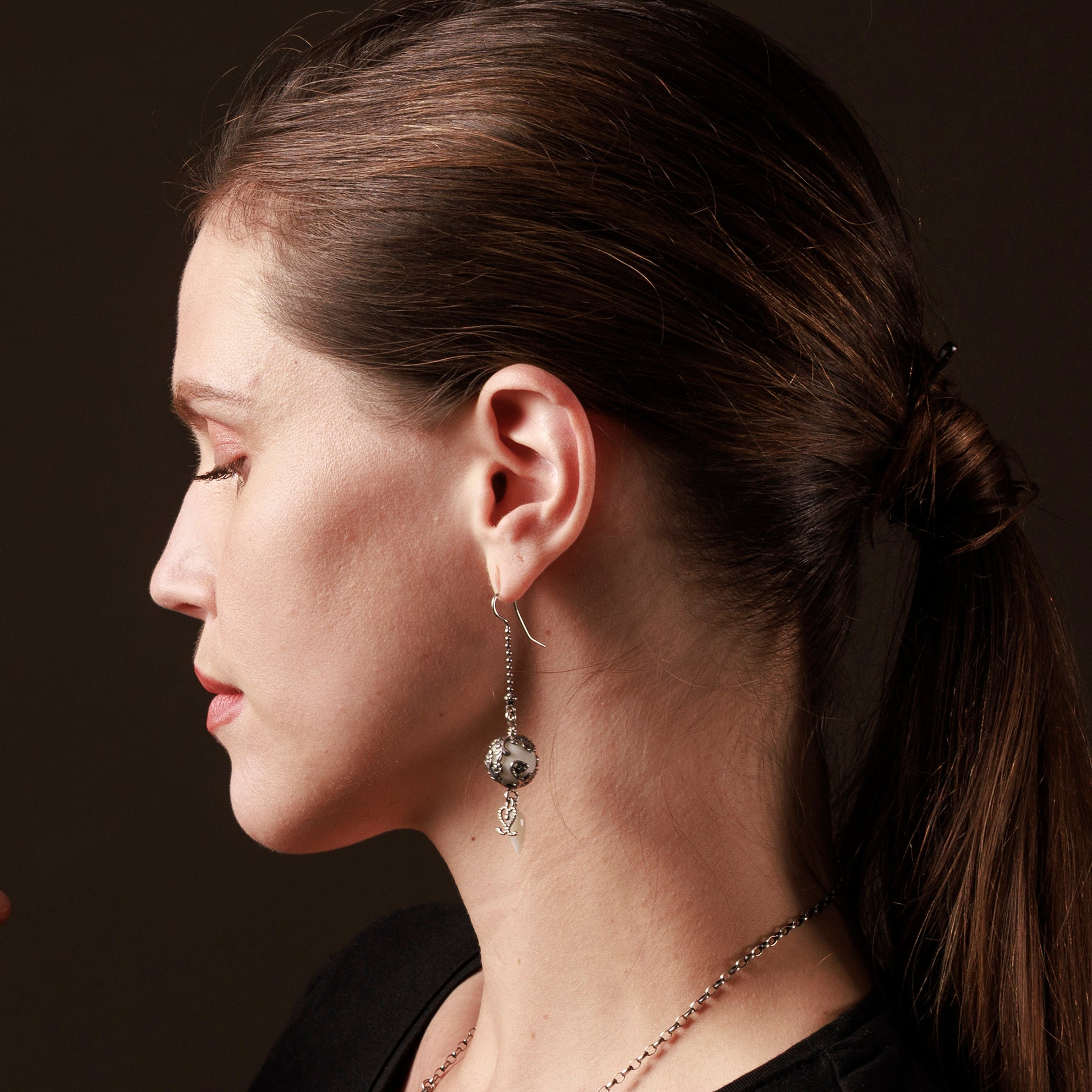 Black Onyx Single Earring