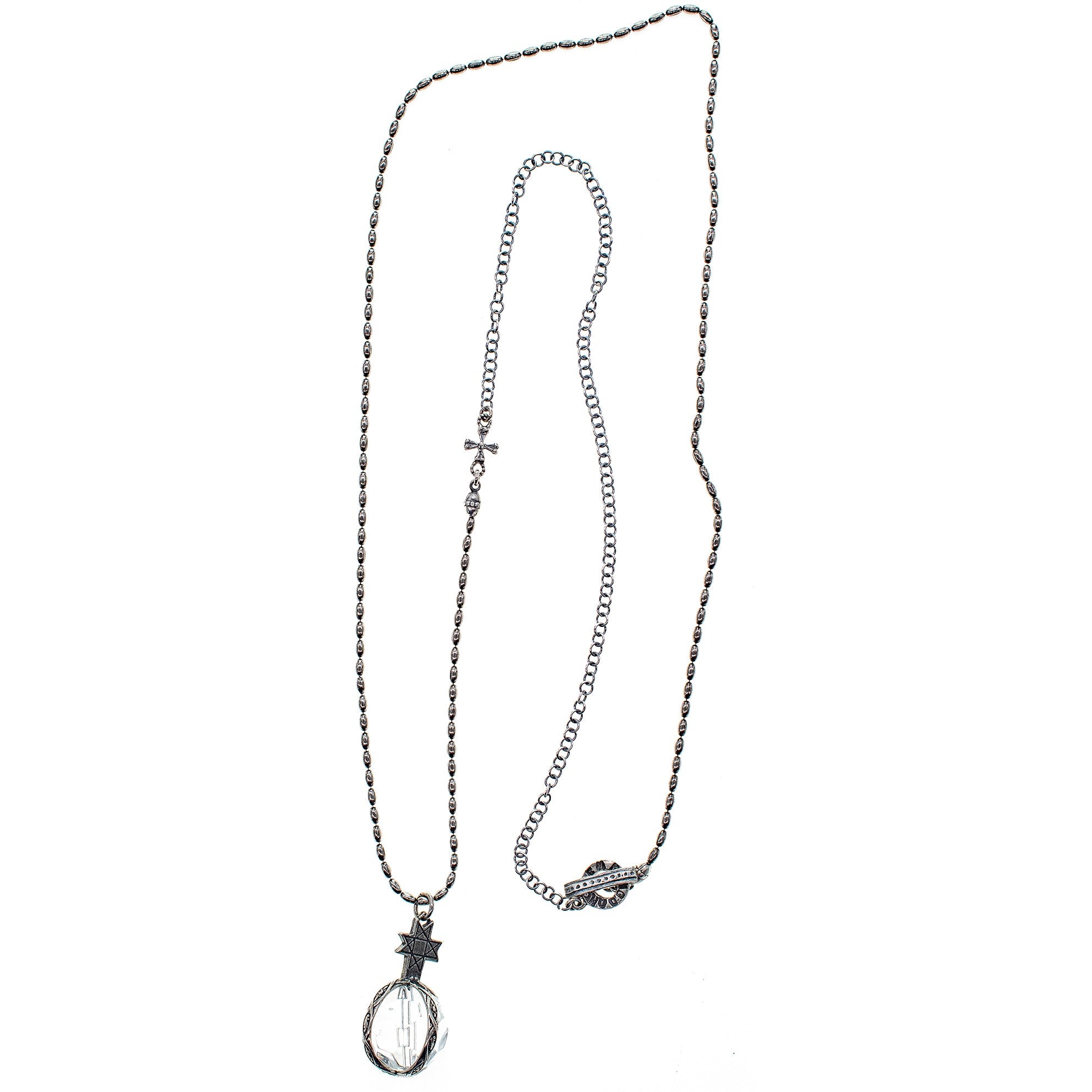 Crystal Pendant Necklace – Sterling Silver – Gem Kingdom