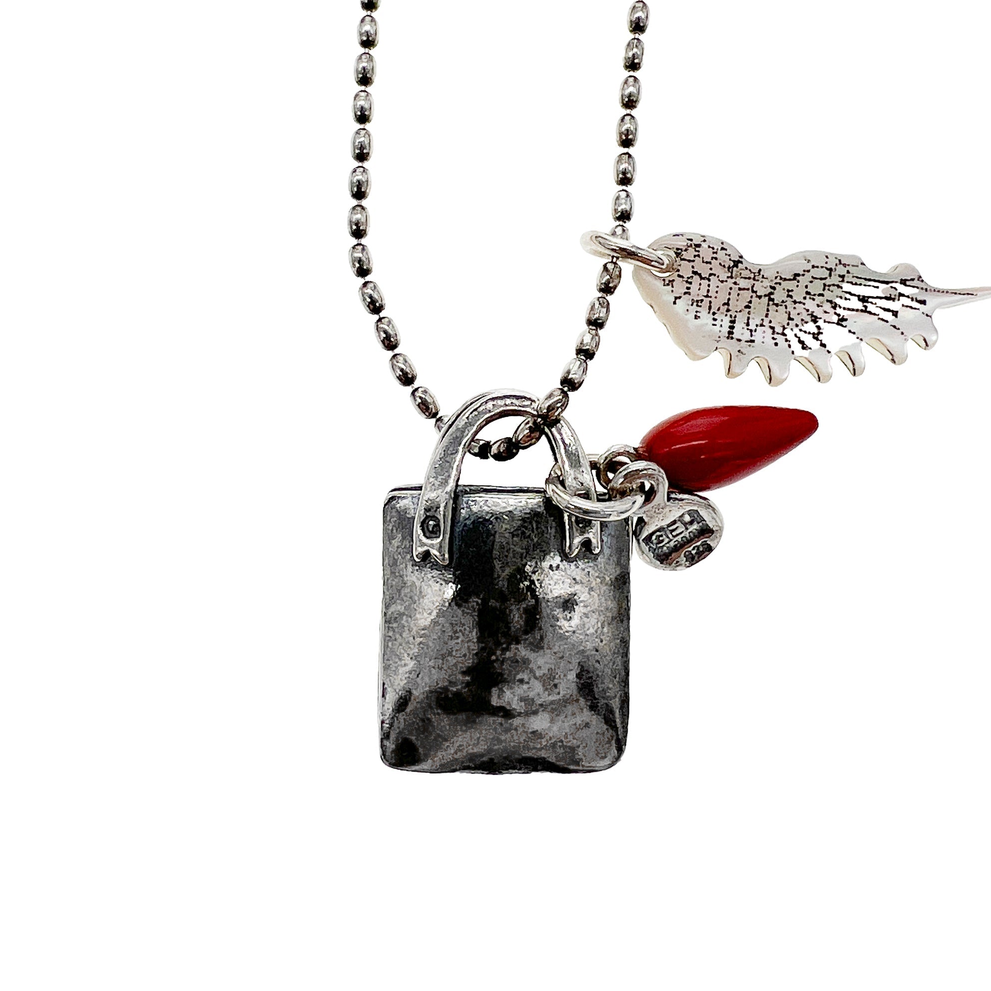 Tote Bag Necklace – Sterling Silver – Gem Kingdom