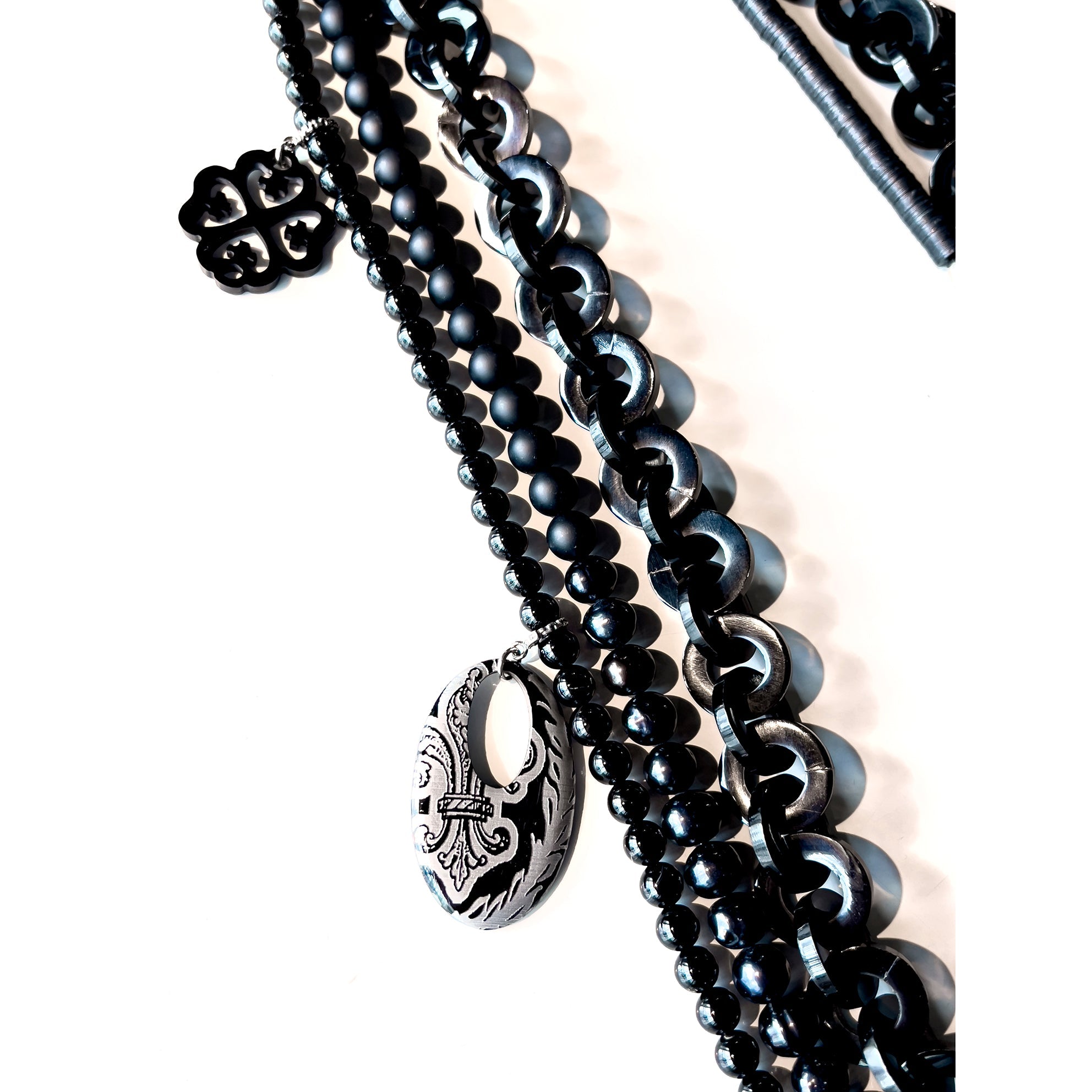 Multi Zwarte Statement Ketting