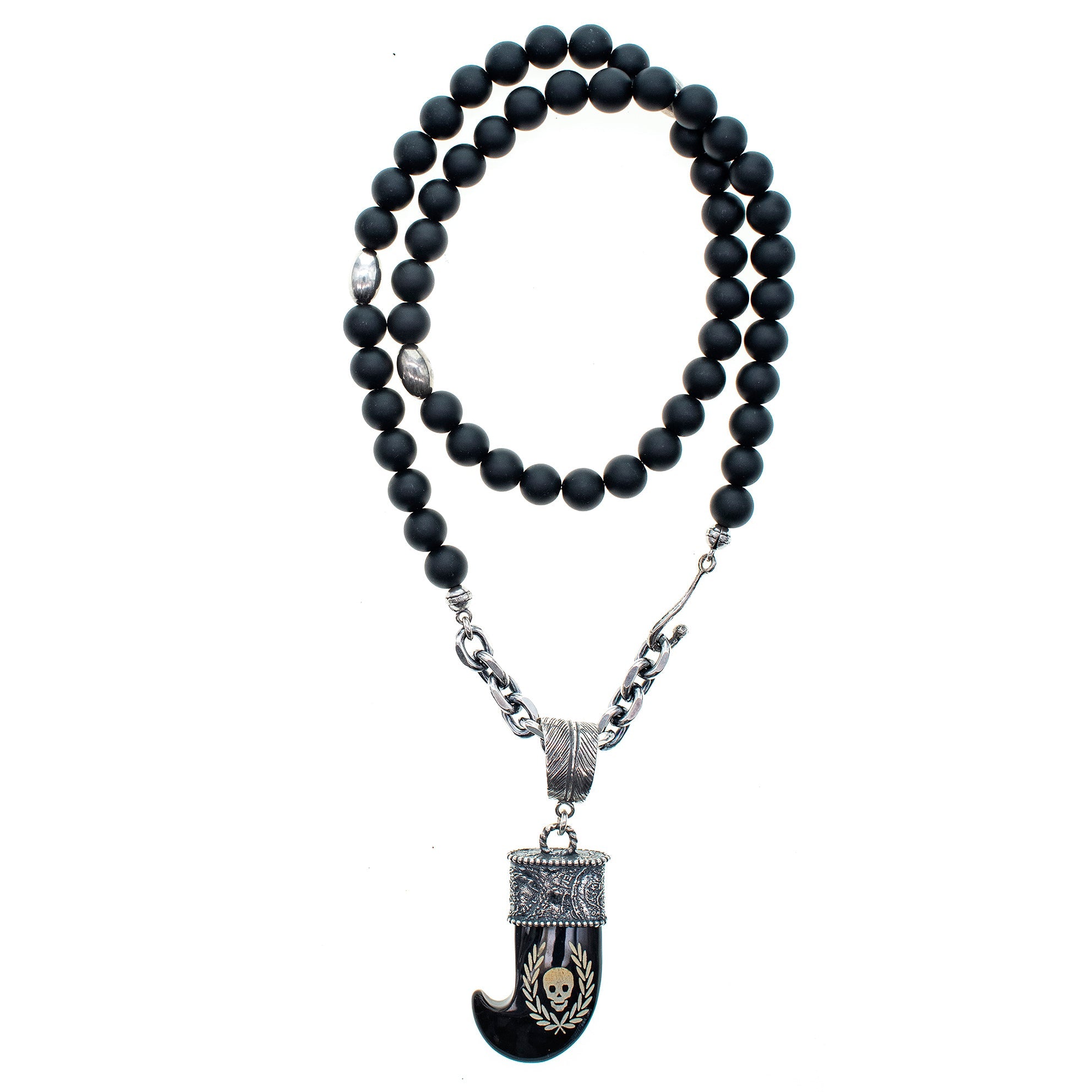 Skull Tooth Beaded Necklace