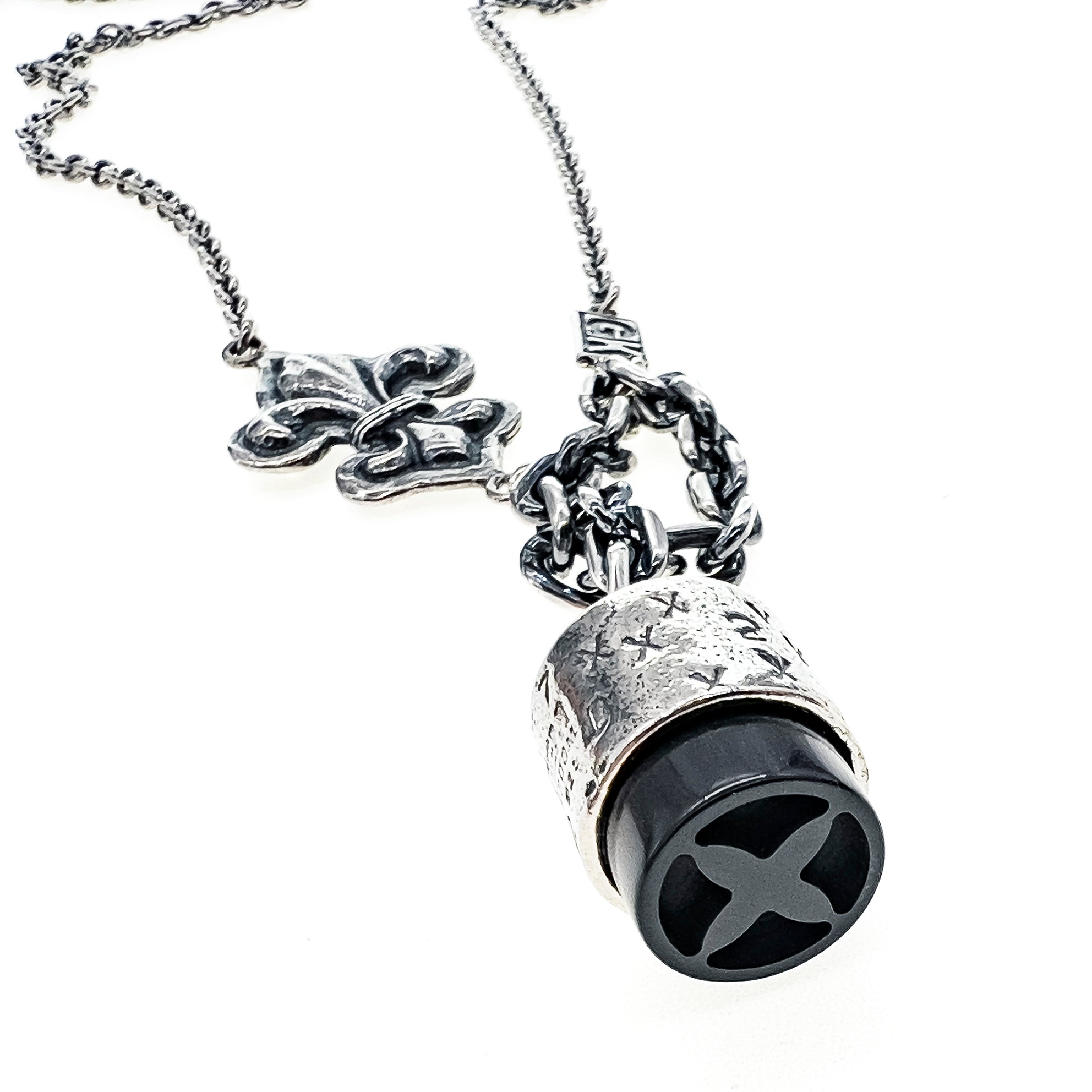 Rebel Rebel Stamp Necklace – Sterling Silver – Gem Kingdom