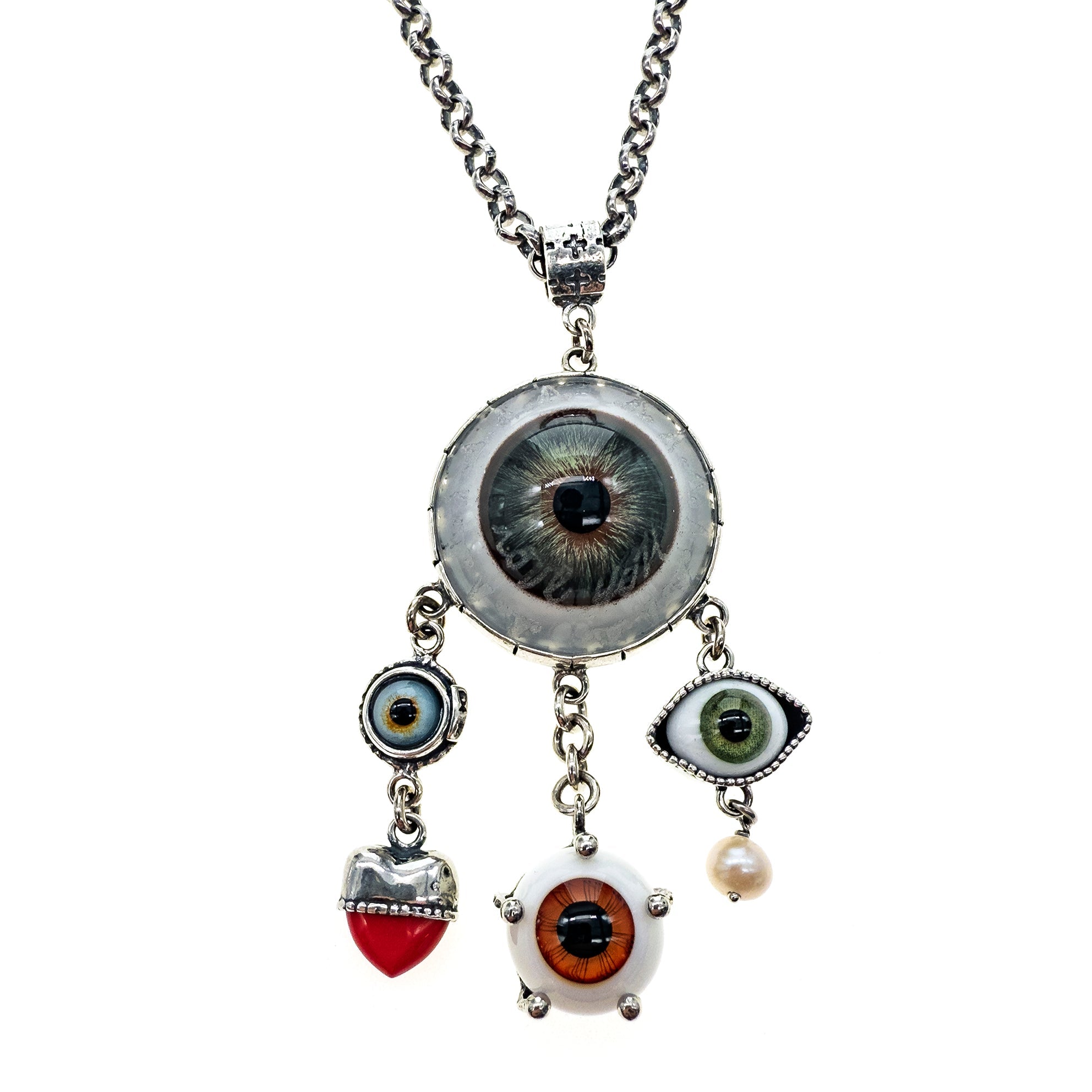 Eye Love You Glass Eye Pendant Necklace
