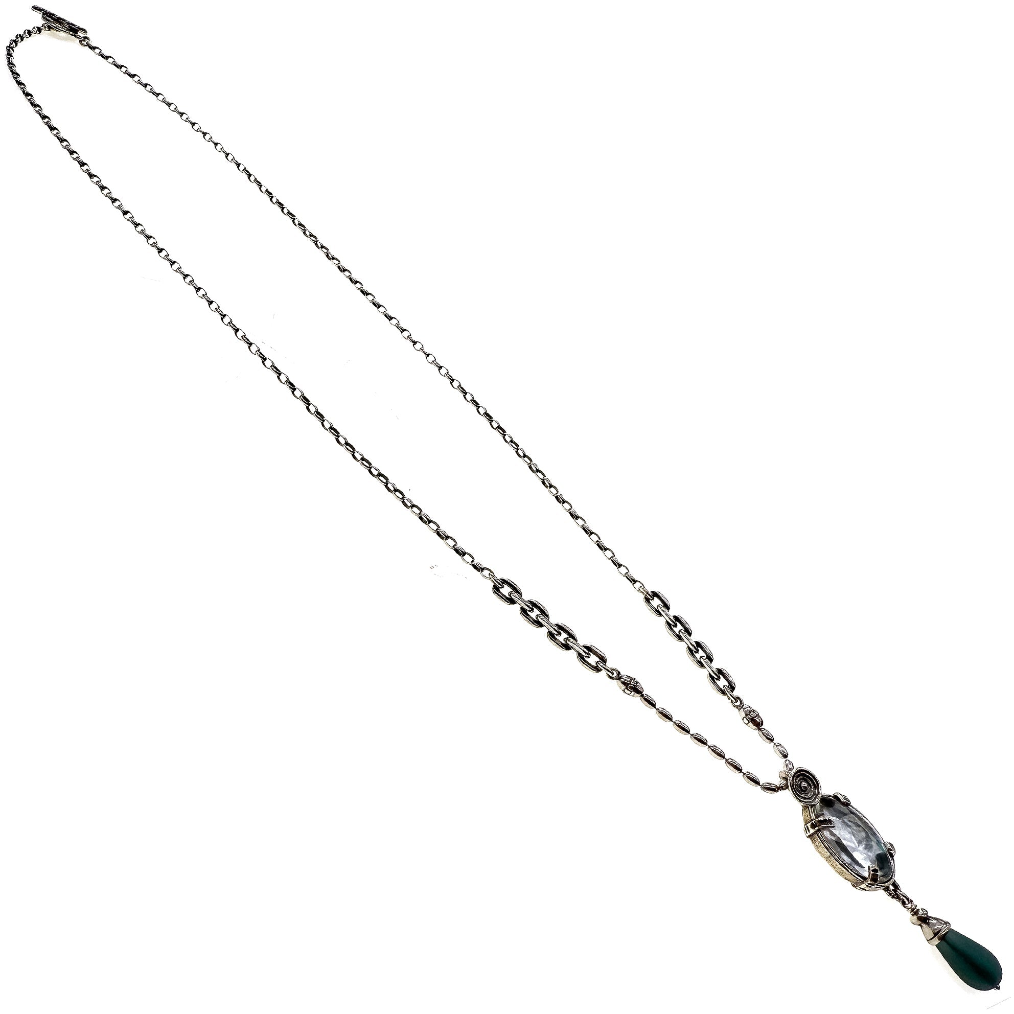 Grey Eye Necklace – Sterling Silver – Gem Kingdom