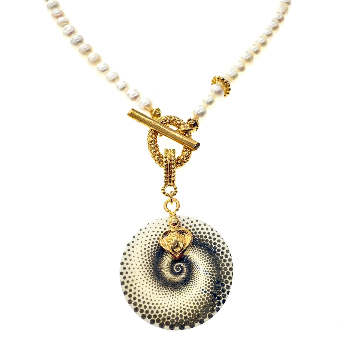 Pearl Swirl Necklace – 18k Gold Plated – Gem Kingdom