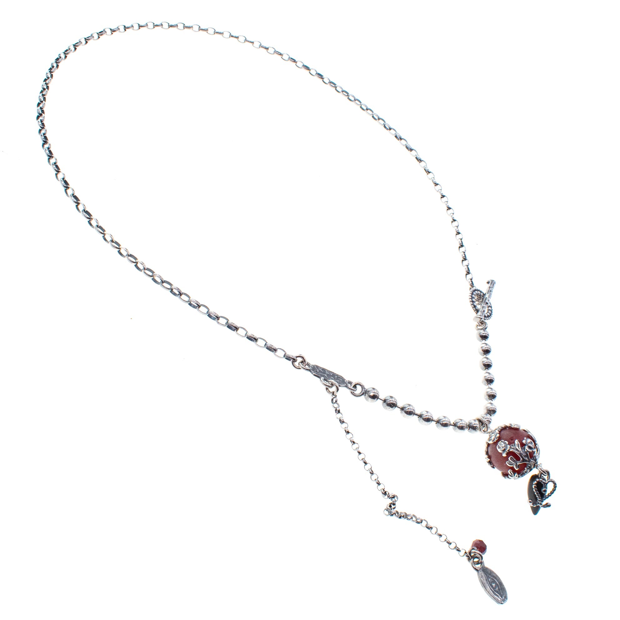 Red Carnelian Pendant Necklace – Sterling Silver – Gem Kingdom