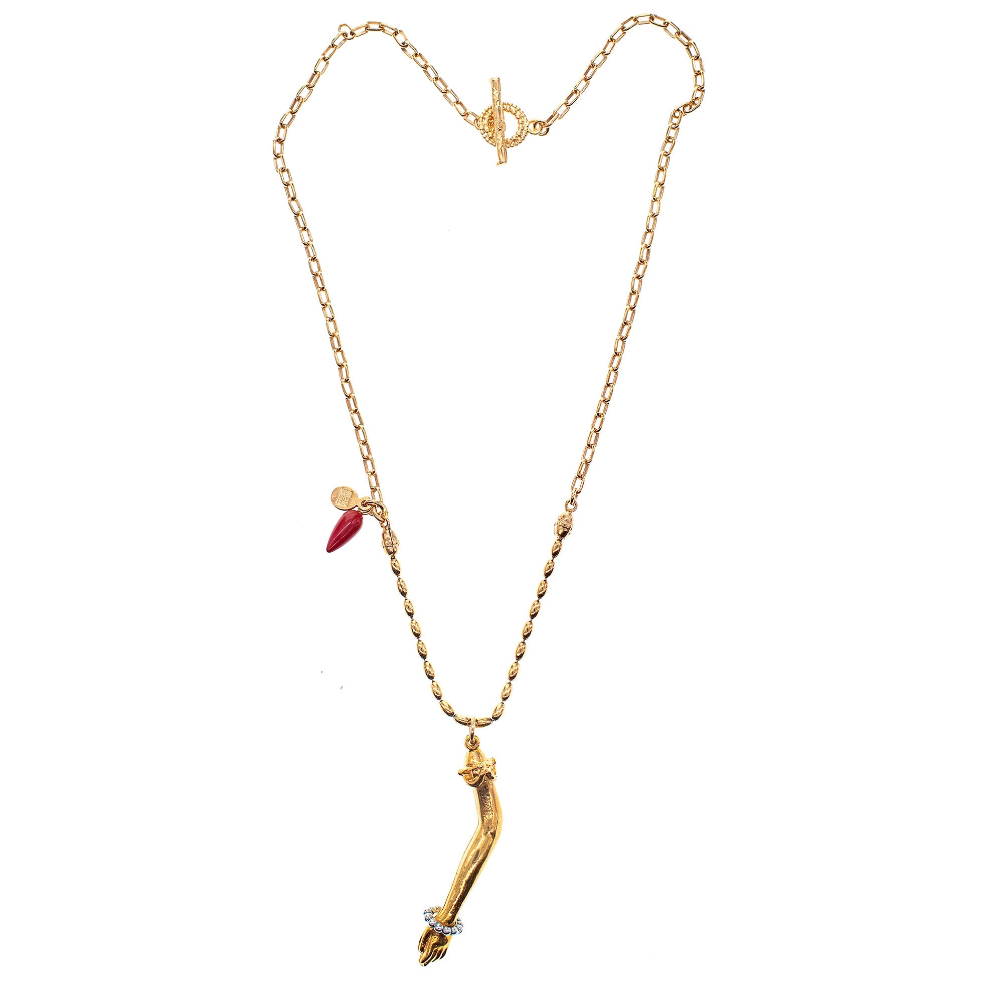 Golden Arm Necklace – Gold Plated – Gem Kingdom