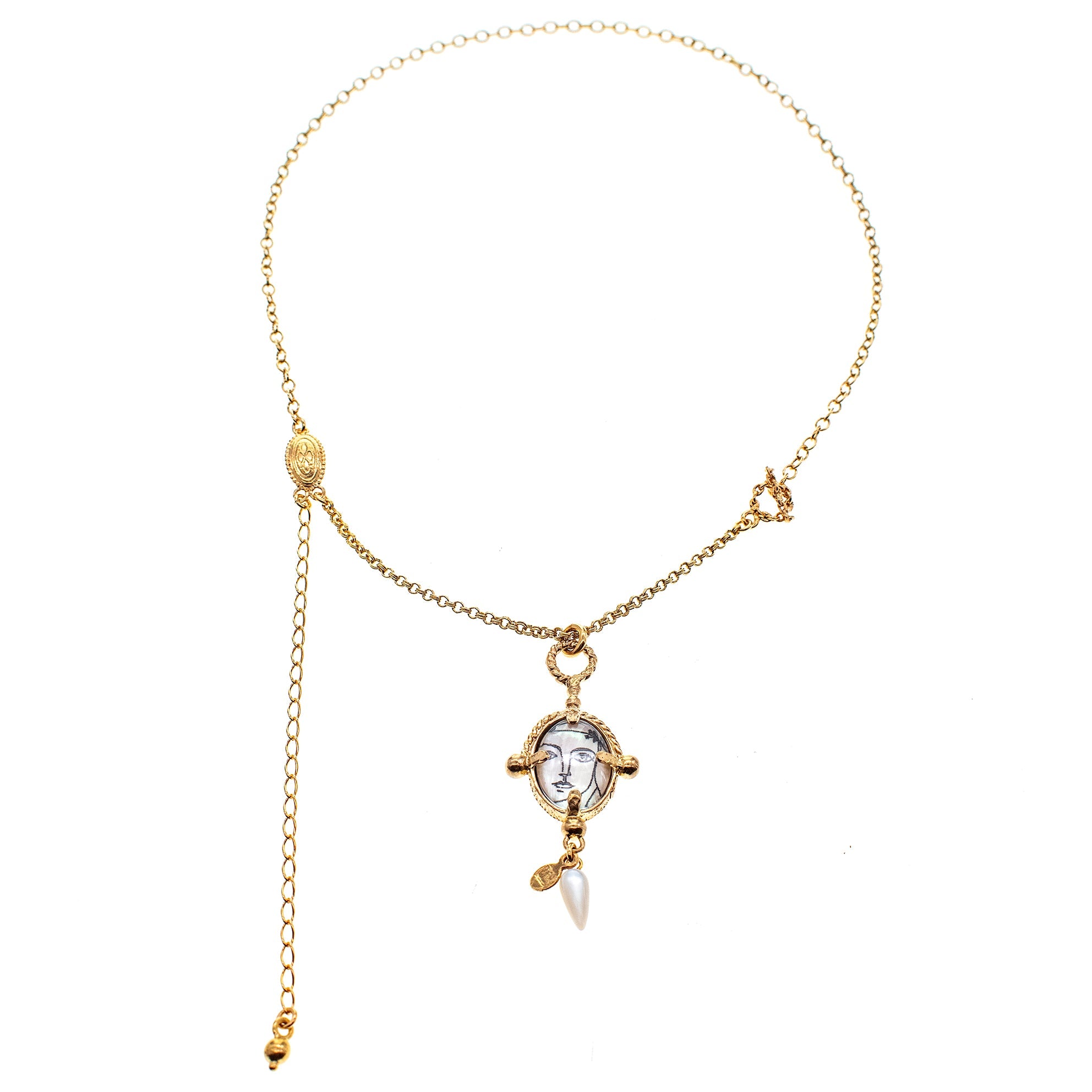 Golden Picasso Necklace – Gold Plated – Gem Kingdom