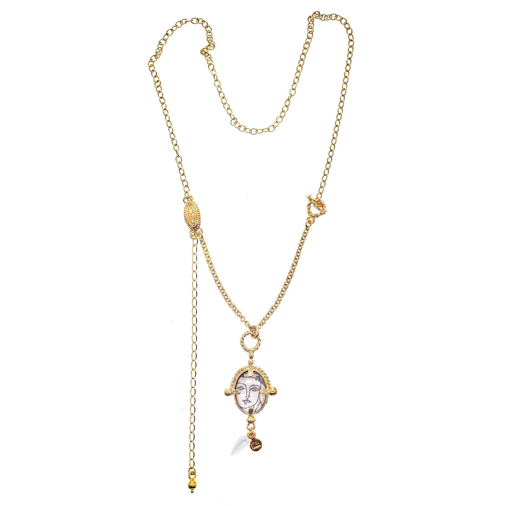 Golden Picasso Necklace – Gold Plated – Gem Kingdom