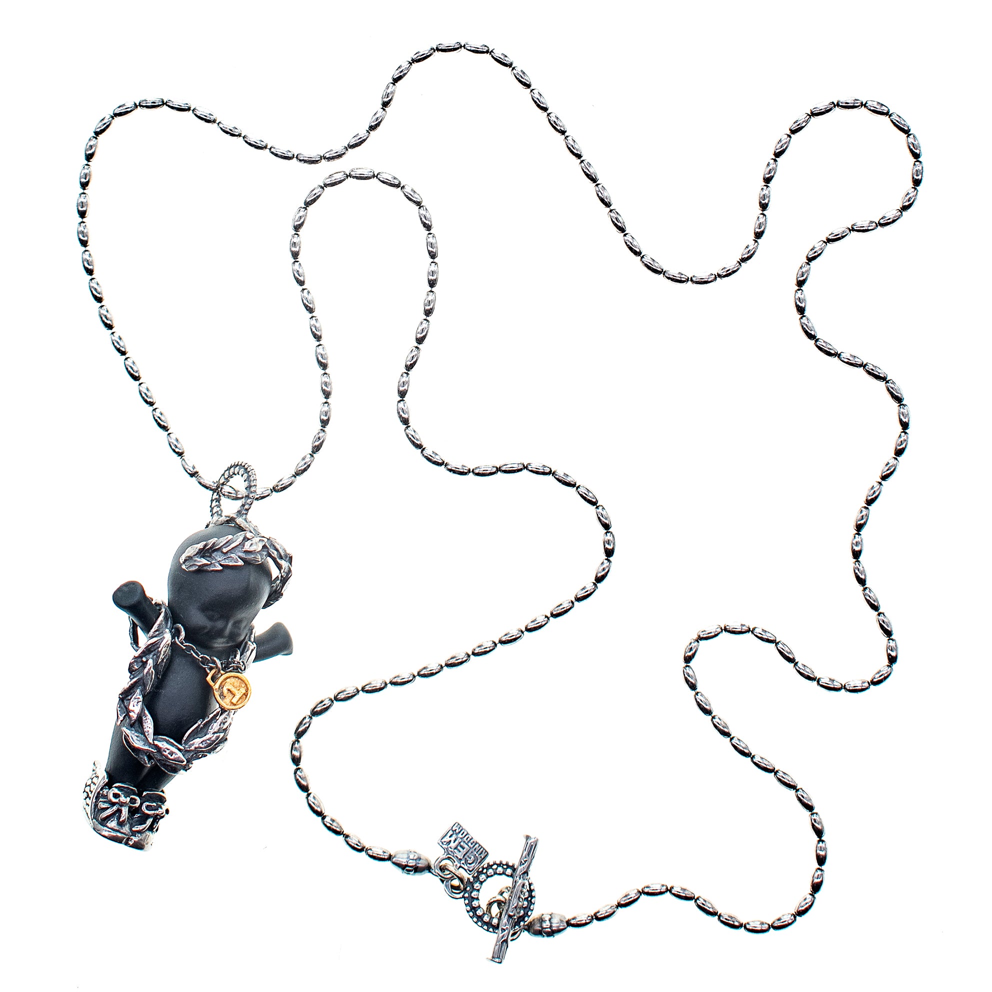 "Olympia" Necklace Black And Silver