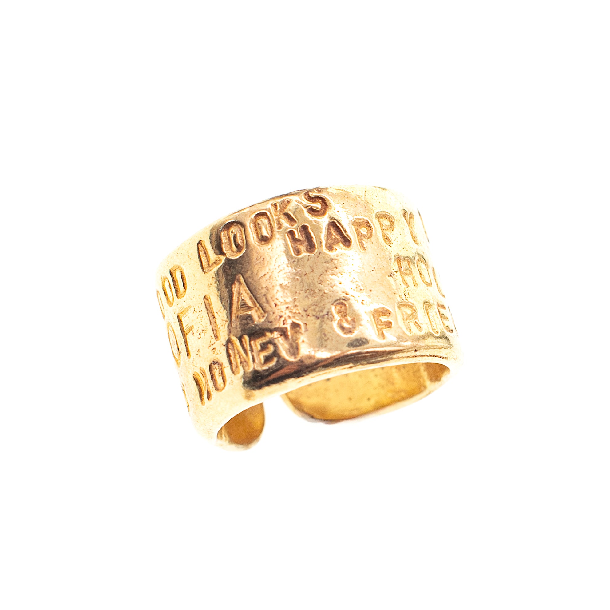 Verguld Good Luck Ring