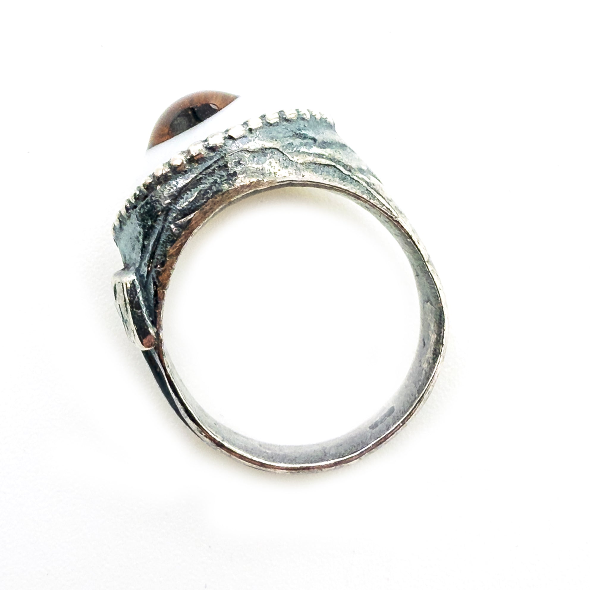 Small Brown Eye Love You Ring – Sterling Silver – Gem Kingdom