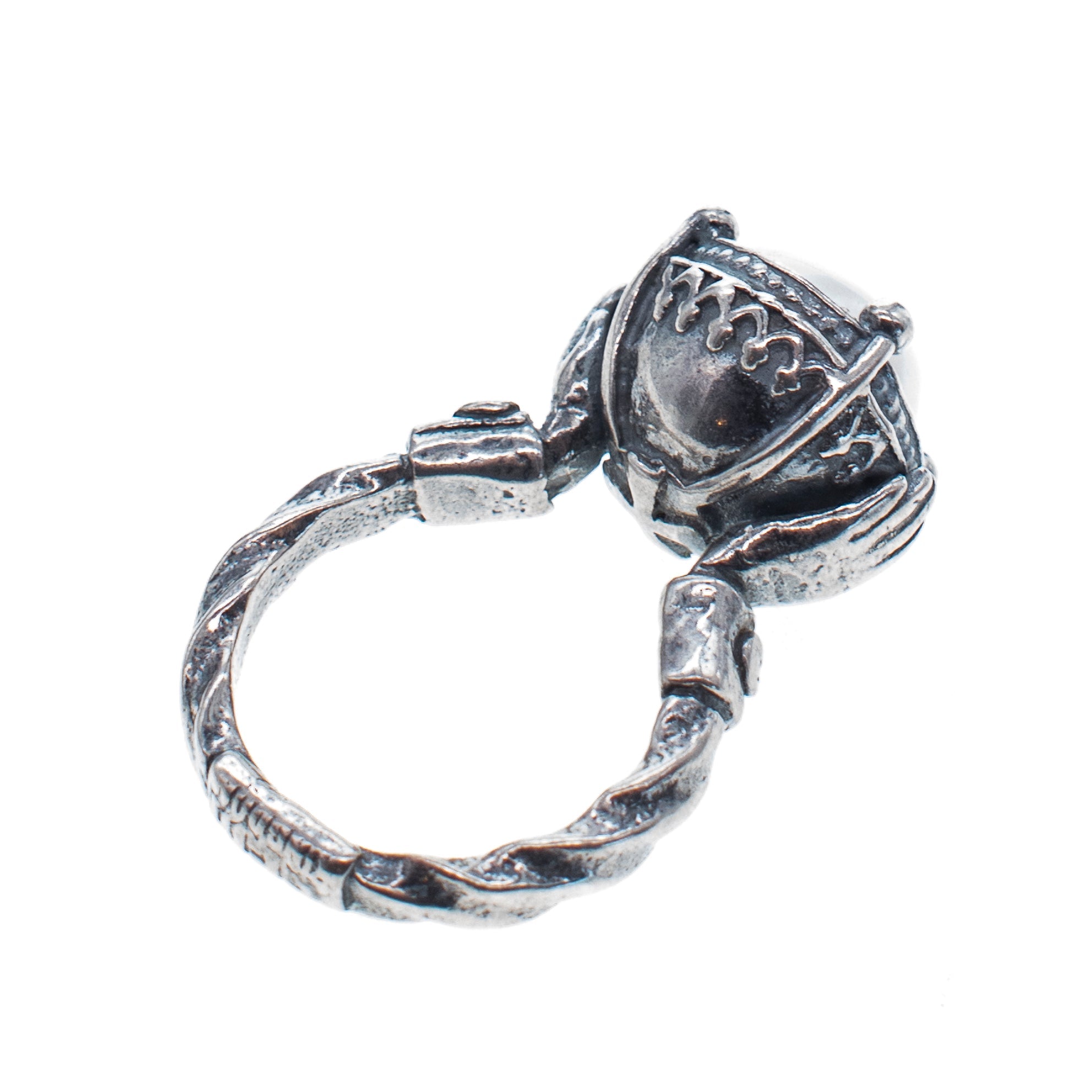 White Pearl Ring – Sterling Silver – Gem Kingdom