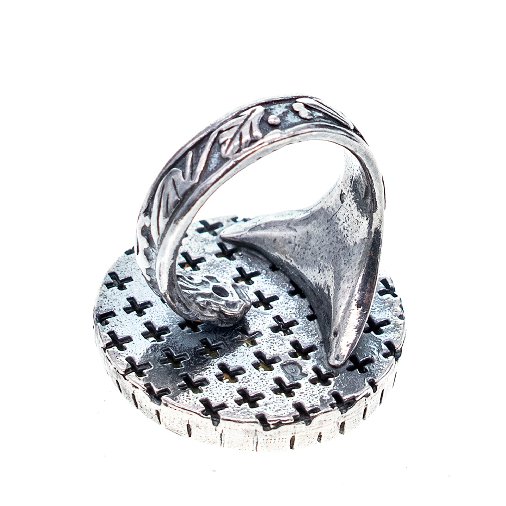 Grey Crystal Ring – Sterling Silver – Gem Kingdom