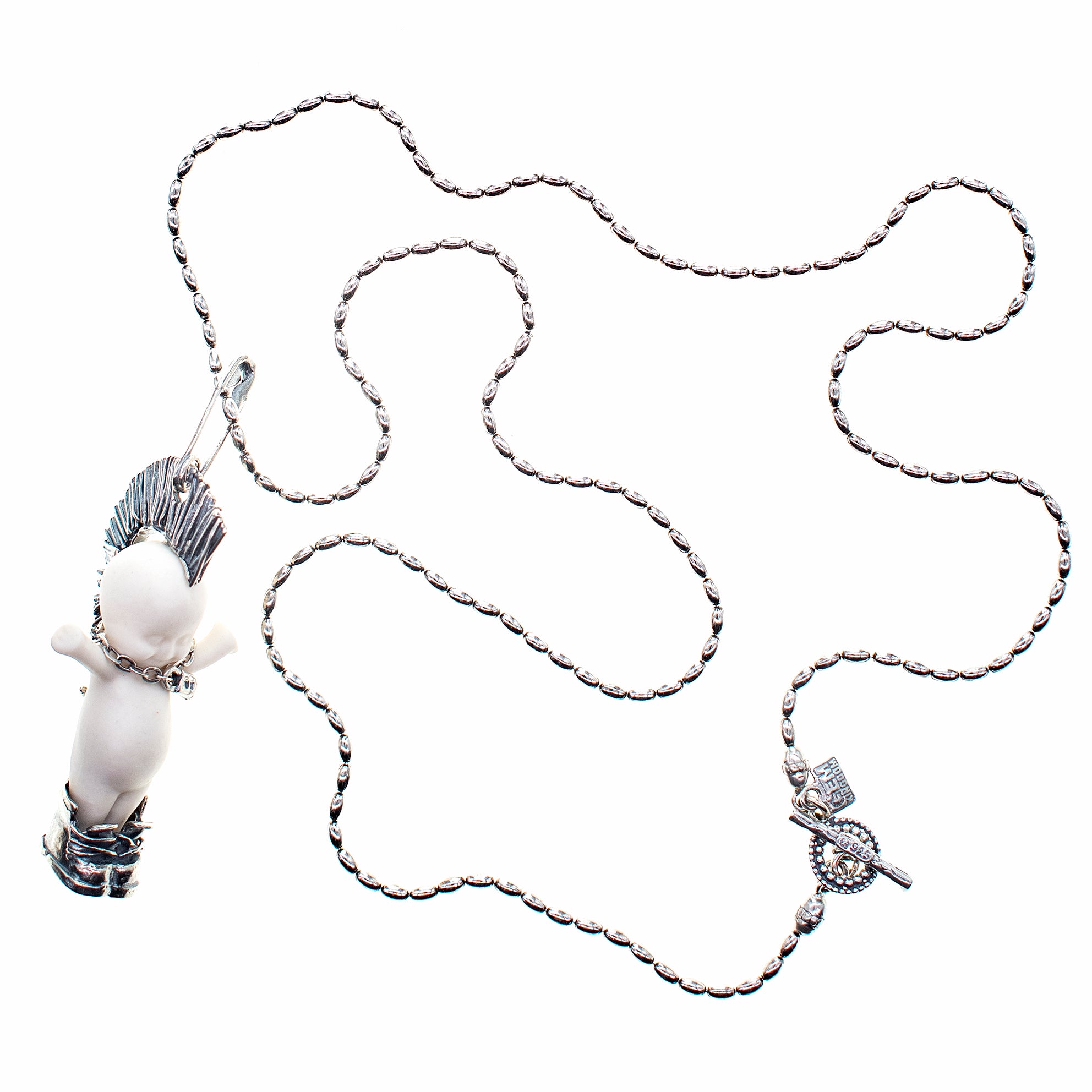 "Little Sid" Necklace White And Silver