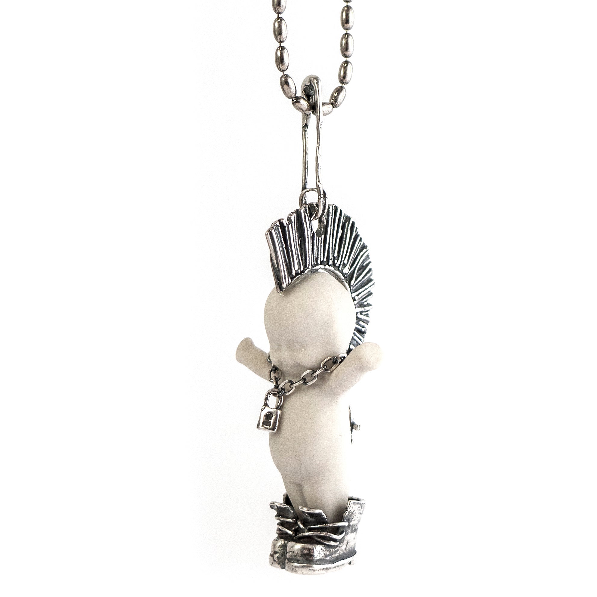 Little Sid White And Silver Necklace – Sterling Silver – Gem Kingdom