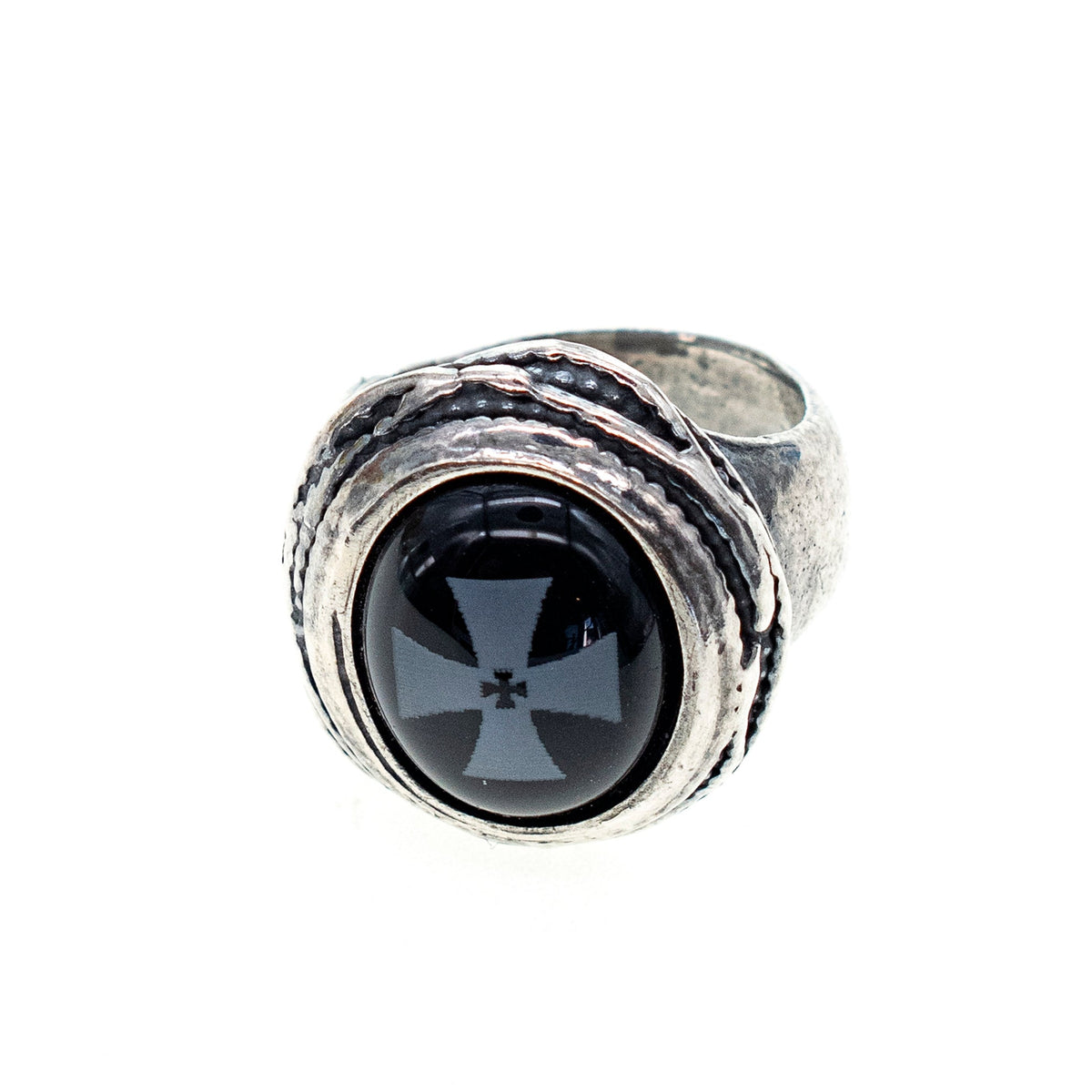 Maltezer Kruis Ring Zwart – Sterling Zilver – Gem Kingdom