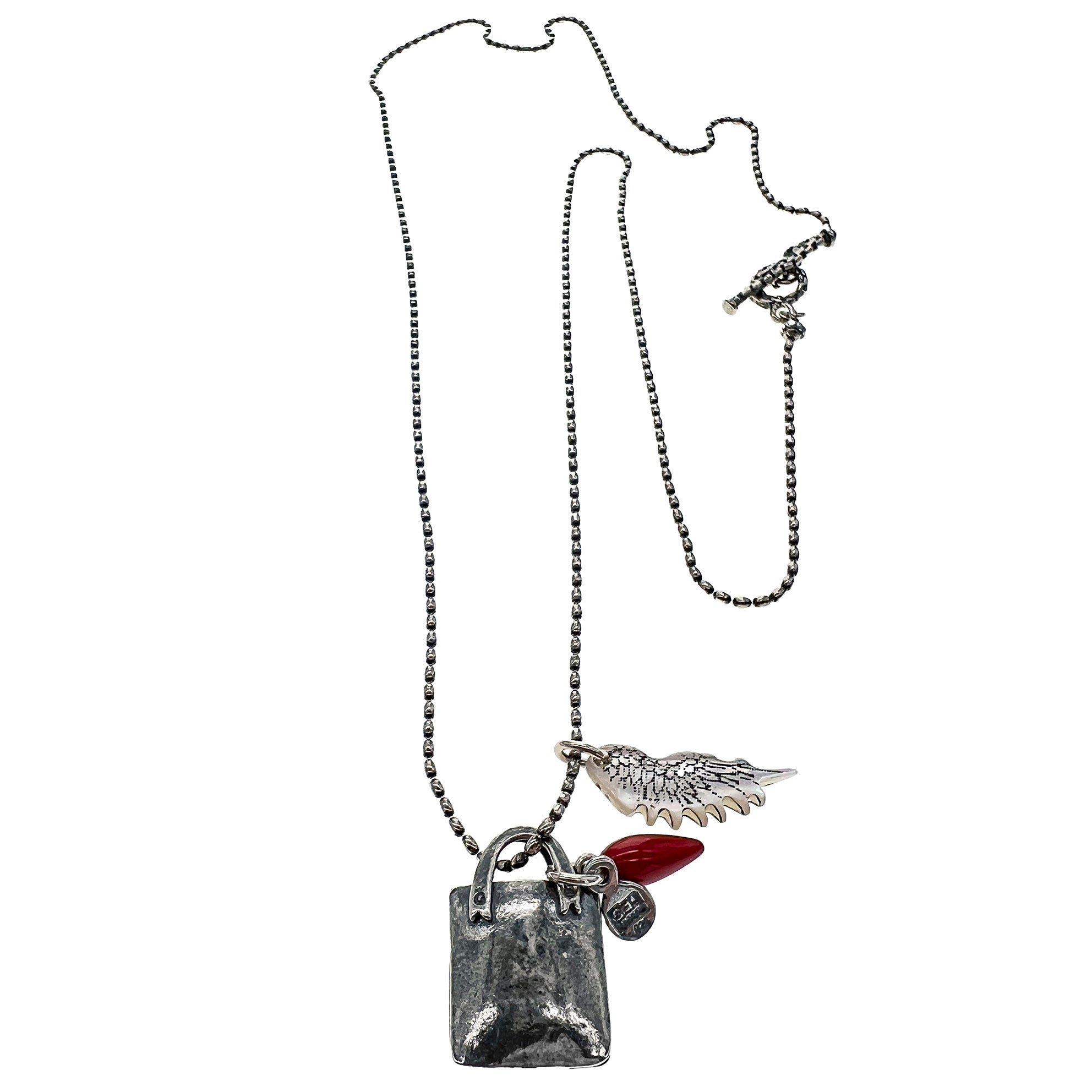 Tote Bag Necklace – Sterling Silver – Gem Kingdom