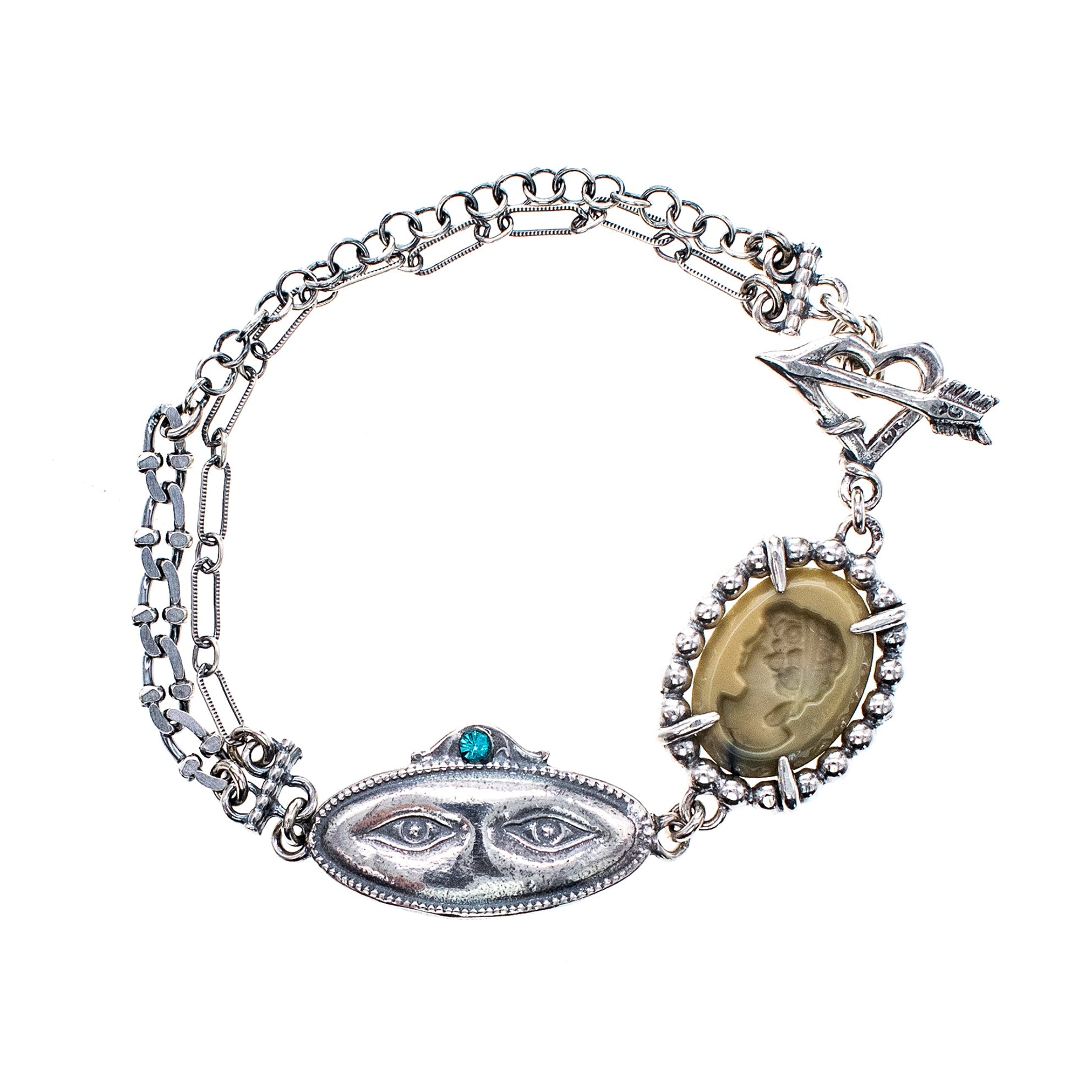 Ex Voto Cameo Bracelet – Sterling Silver – Gem Kingdom