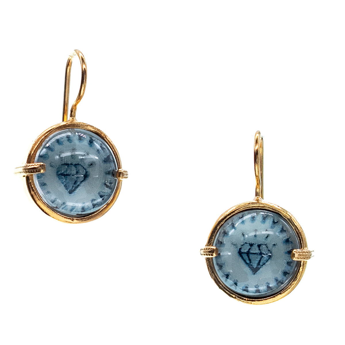 Blue Earrings – Gold Plated – Gem Kingdom