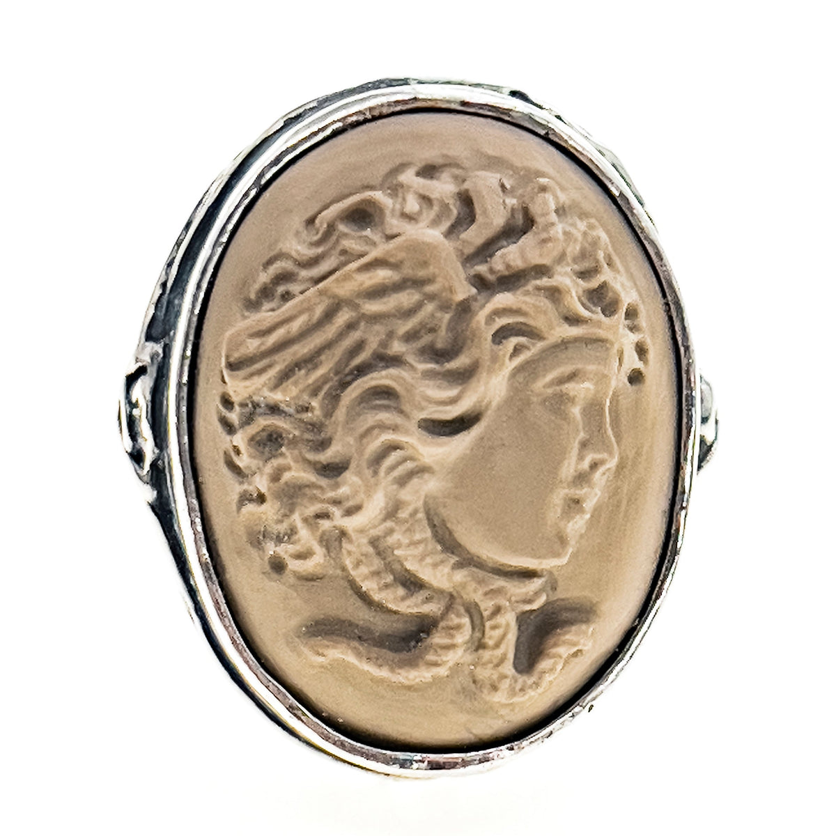 Lavastone Medusa Ring – Sterling Silver – Gem Kingdom