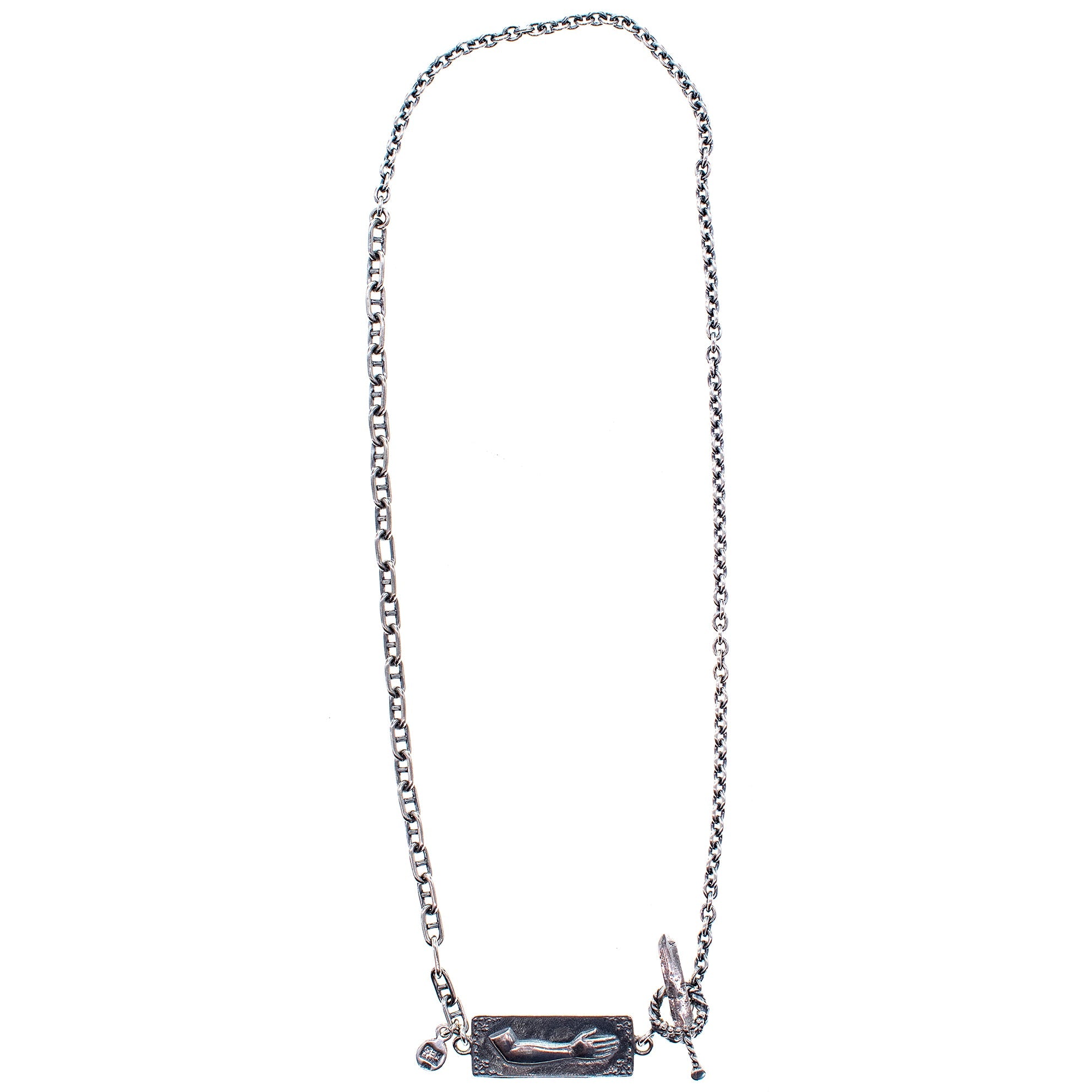 Ex Voto Arm Plaque Necklace – Sterling Silver – Gem Kingdom