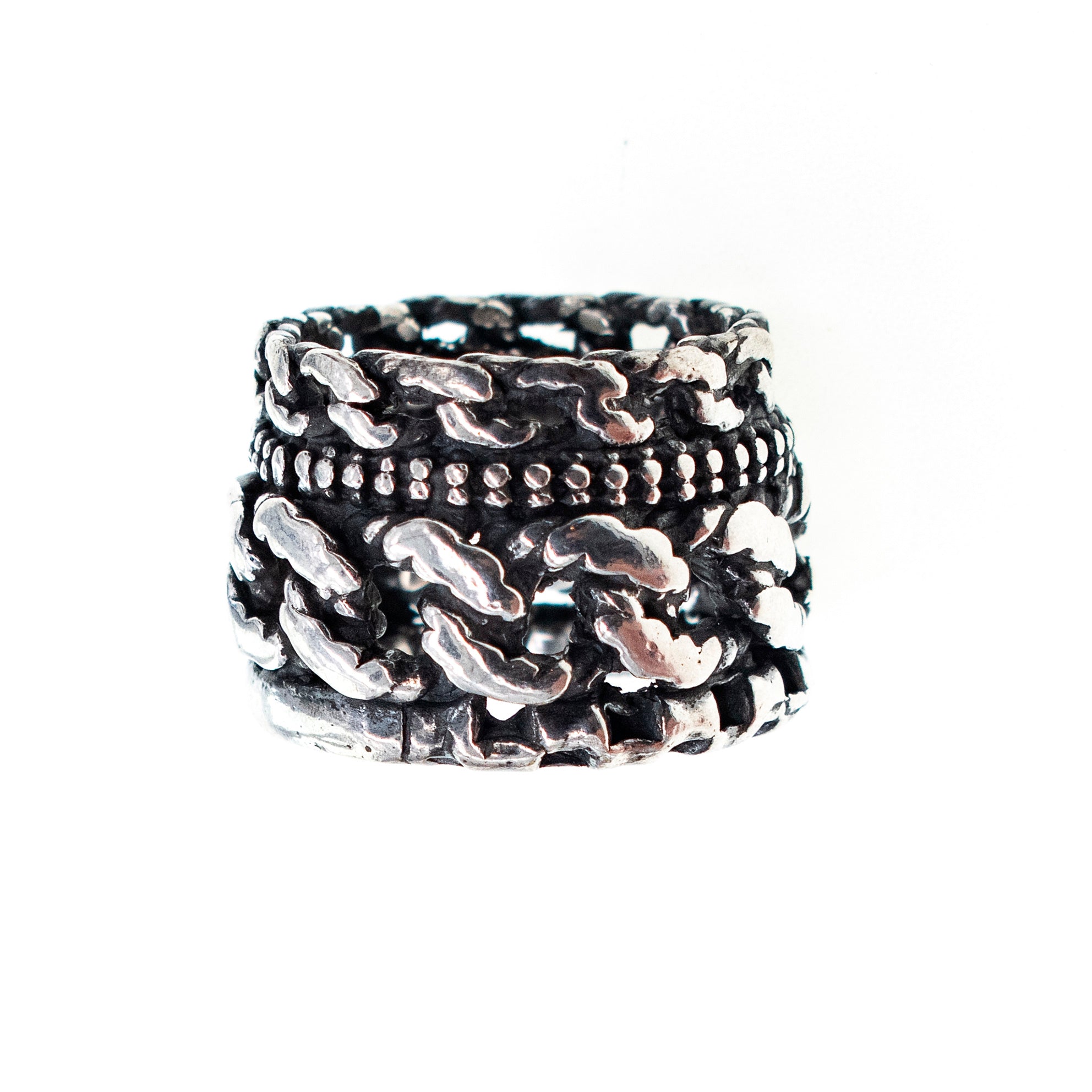 Solid Stacked Ring – Sterling Silver – Gem Kingdom