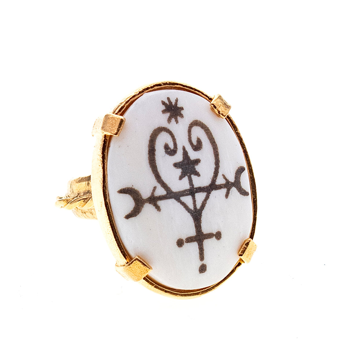 Star Cross Ring – Gold Plated – Gem Kingdom