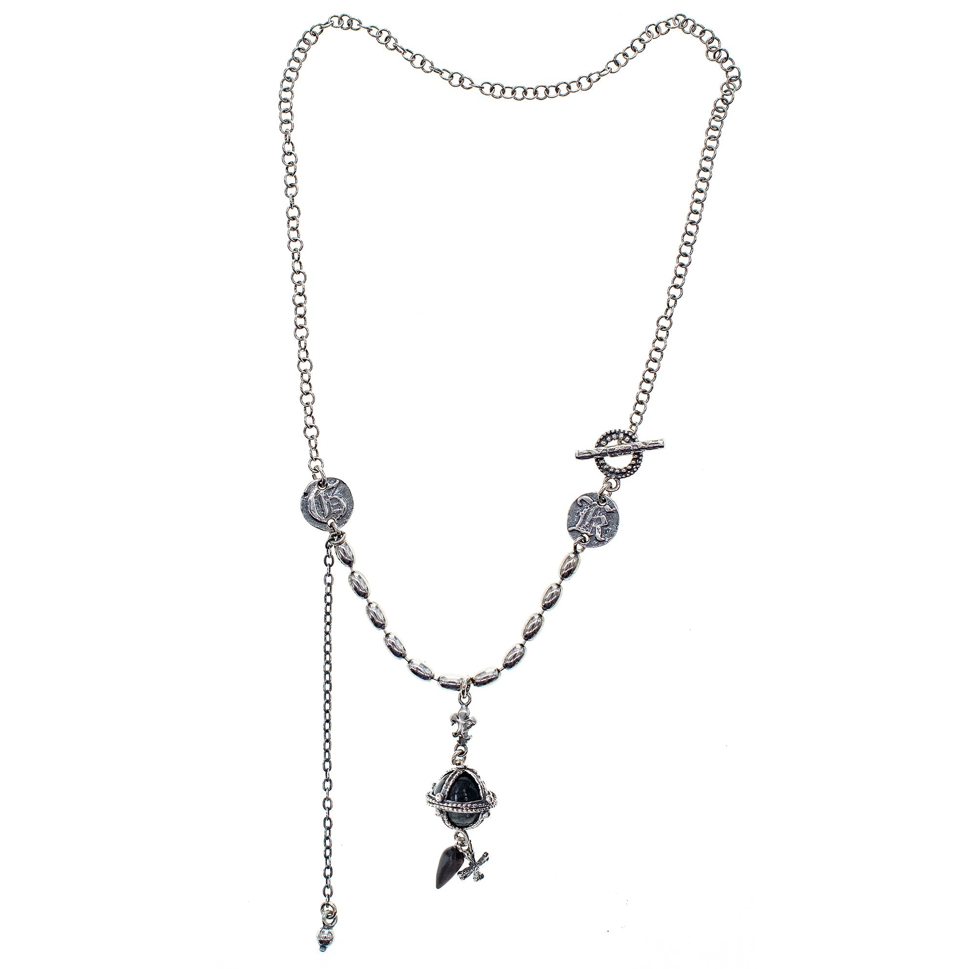 Hawkeye Orb Charm Necklace – Sterling Silver – Gem Kingdom