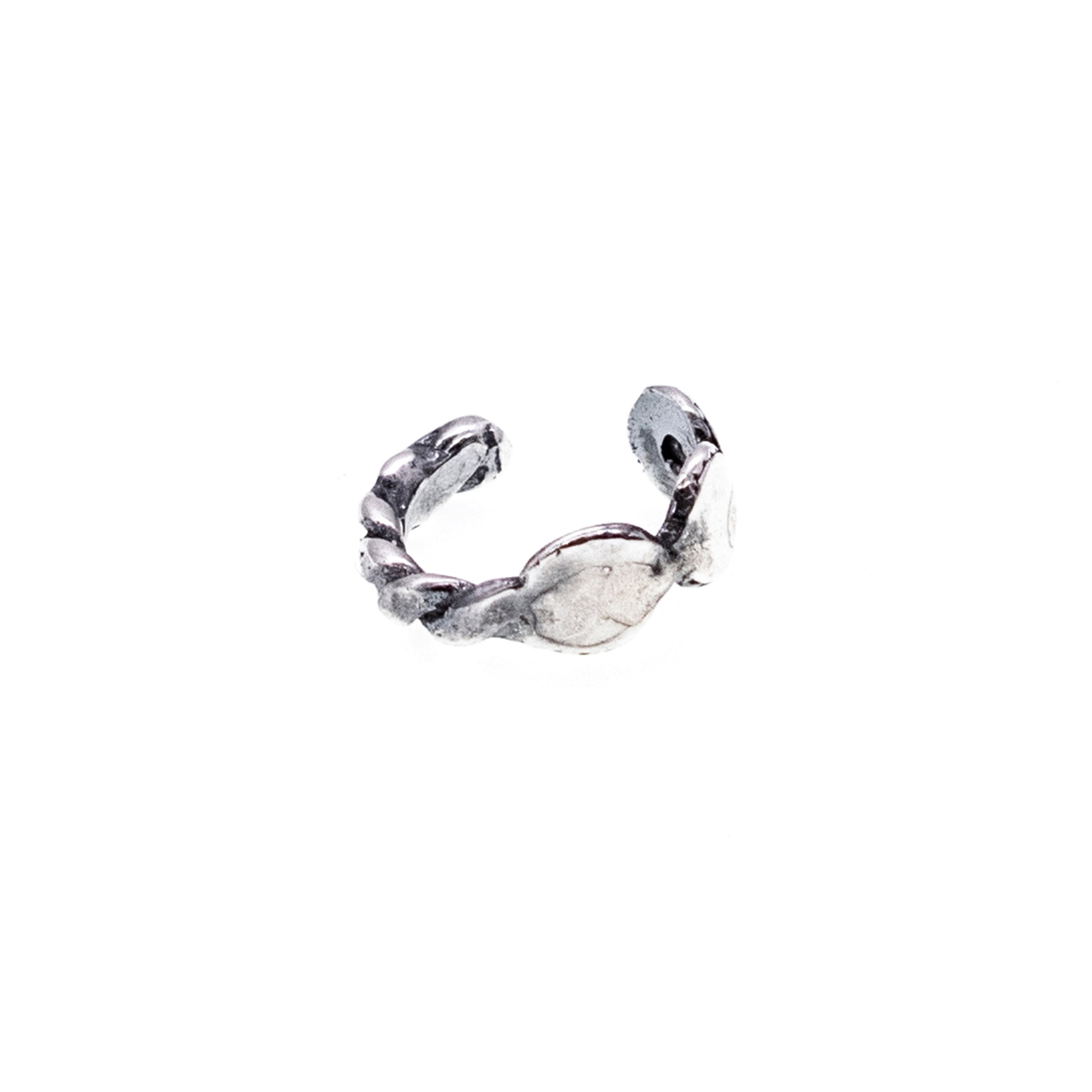 Molten Twist Sterling Silver Ear Cuff – Sterling Silver – Gem Kingdom