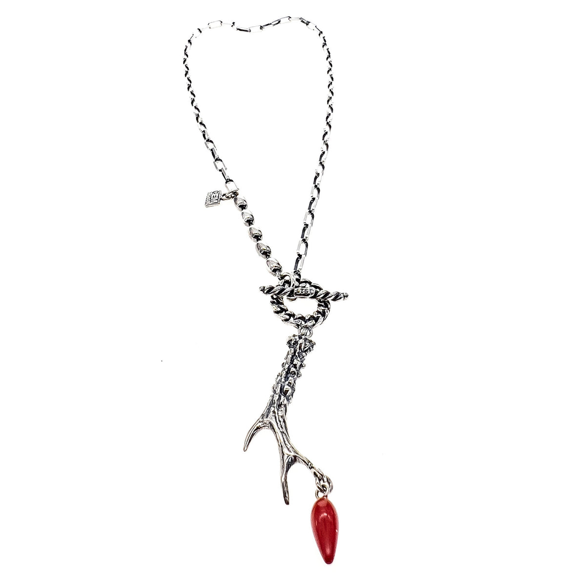Rebel Rebel Antler Necklace – Sterling Silver – Gem Kingdom