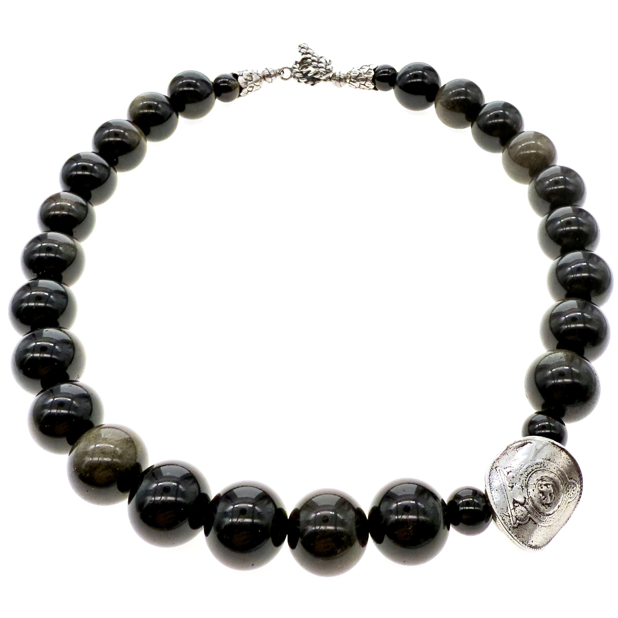 Rebel Rebel Obsidian Beaded Necklace