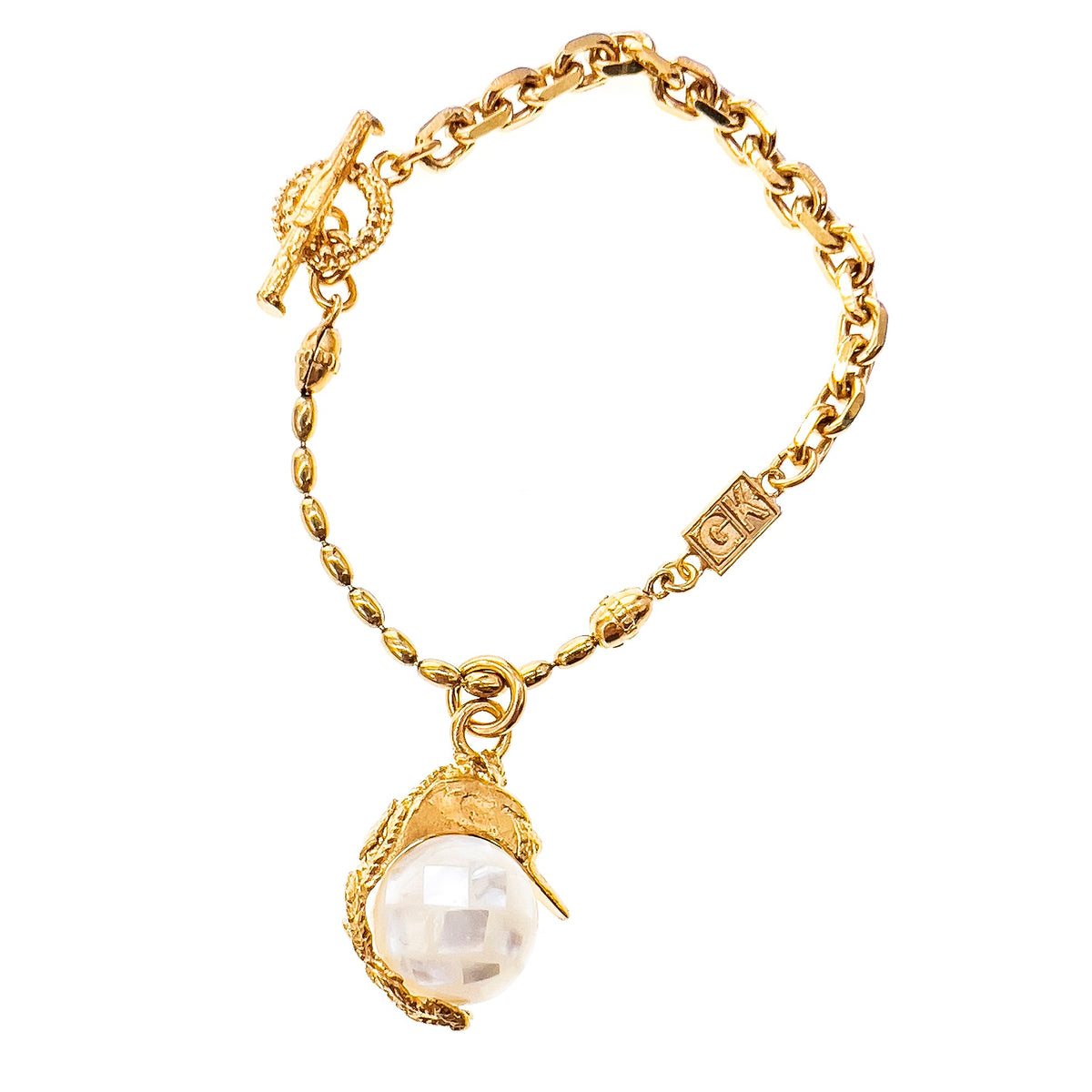 Zwaan Armband Wit – 18K Verguld – Gem Kingdom