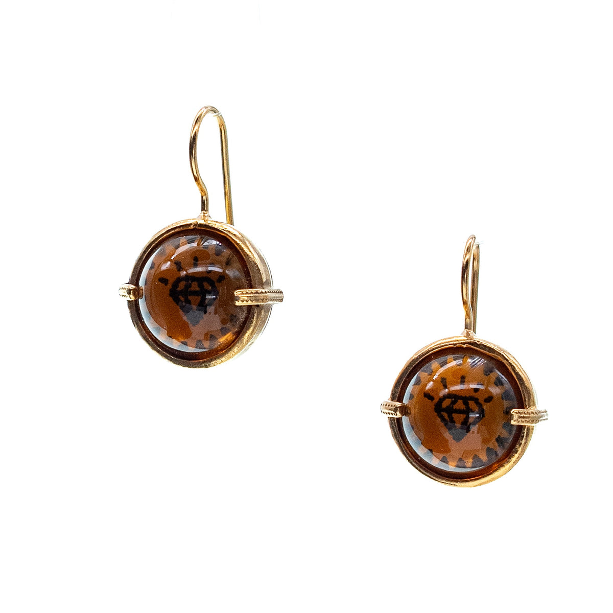 Amber Earrings – Gold Plated – Gem Kingdom