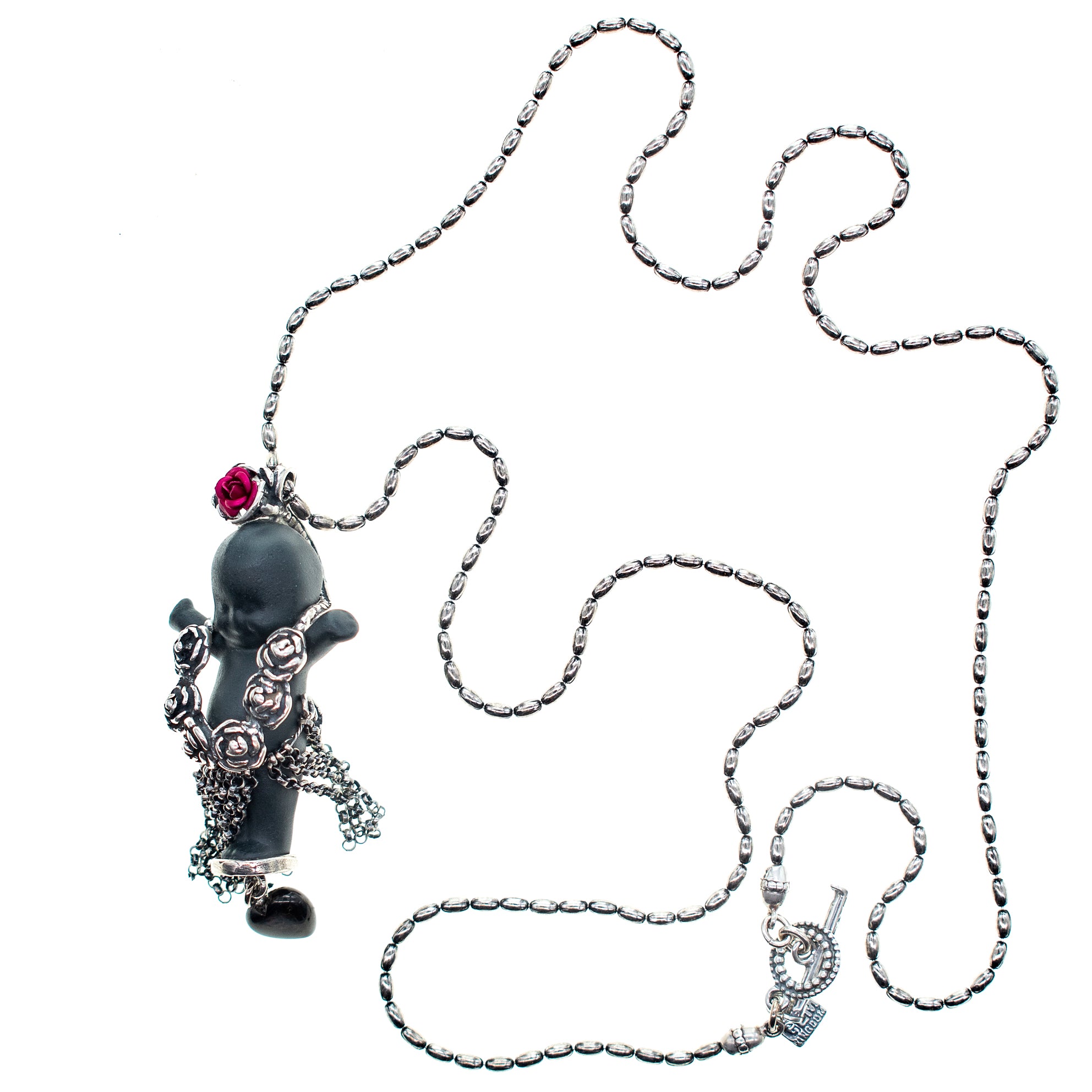 "Aloha Baby" Necklace Black And Silver